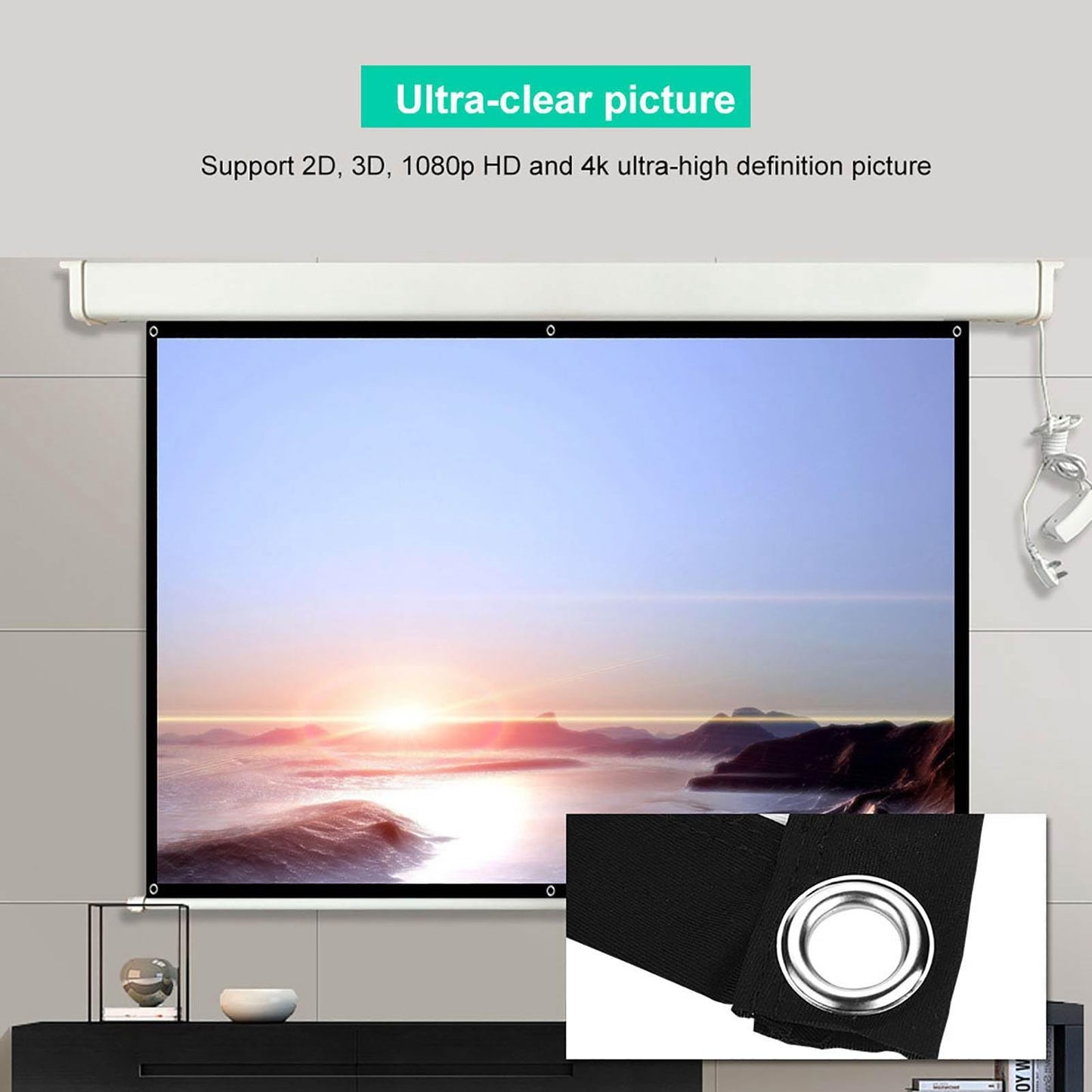 Zerone Pantalla de, Pantalla de 16:9, Cortinas de Pantalla de, Pantalla de HD, Pantalla de de 84''