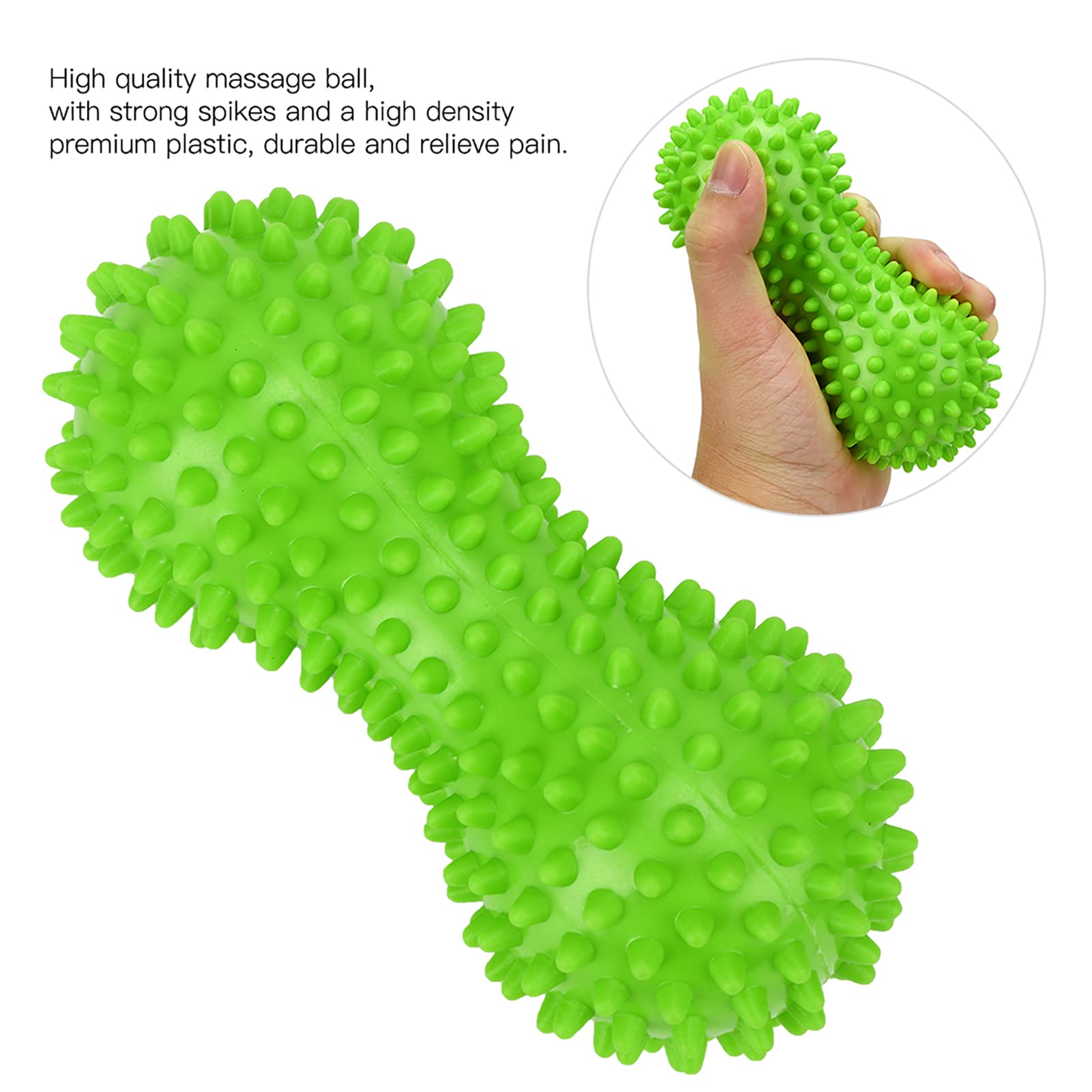 Leftwei Bola de Masaje de Punta, Bola de Ejercicio de Bola de Masaje para Entrenamiento Corporal para Yoga(Green)