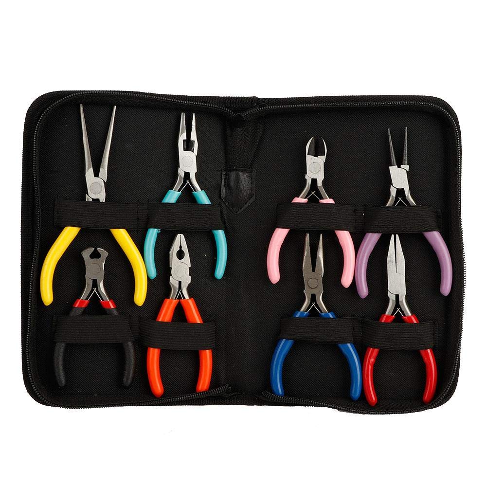 Mini Alicates De Acero, Juego De Alicates De Alta Resistencia Profesional 8pcs / Set, Alicates De Punta Larga/Redonda/Plana Herramienta De Procesamiento De FabricacióN Liviana Y PortáTil Para Uso