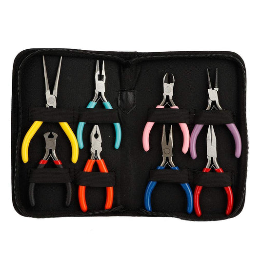 Mini Alicates De Acero, Juego De Alicates De Alta Resistencia Profesional 8pcs / Set, Alicates De Punta Larga/Redonda/Plana Herramienta De Procesamiento De FabricacióN Liviana Y PortáTil Para Uso