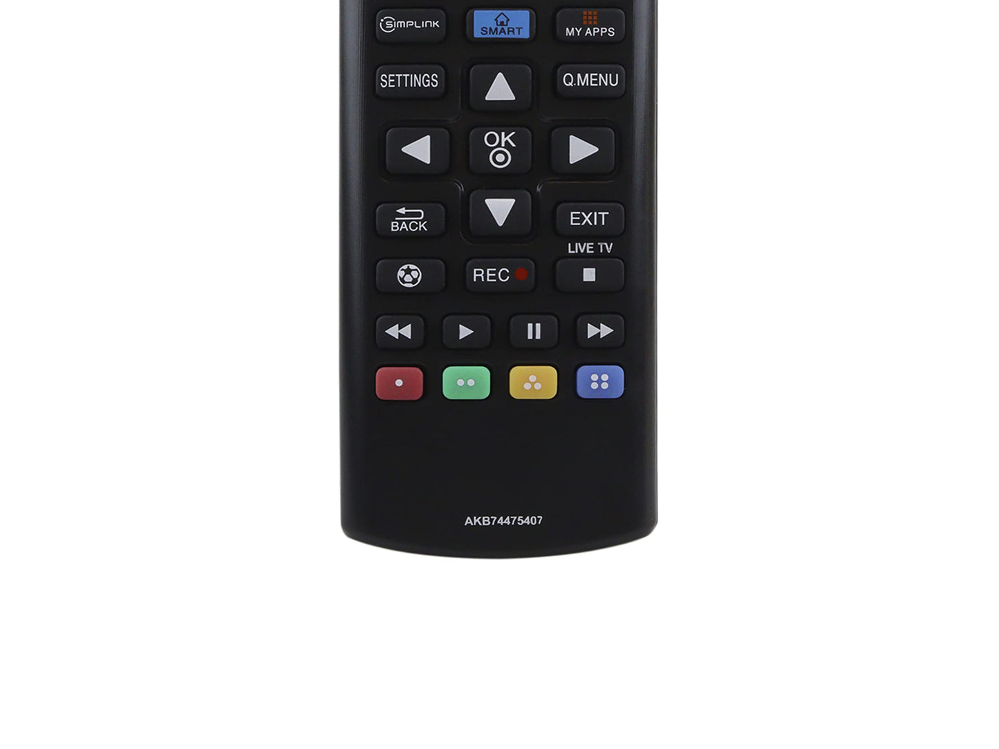 Control Remoto LG AKB74475407 Smart TV Control Directo, 100% Compatible