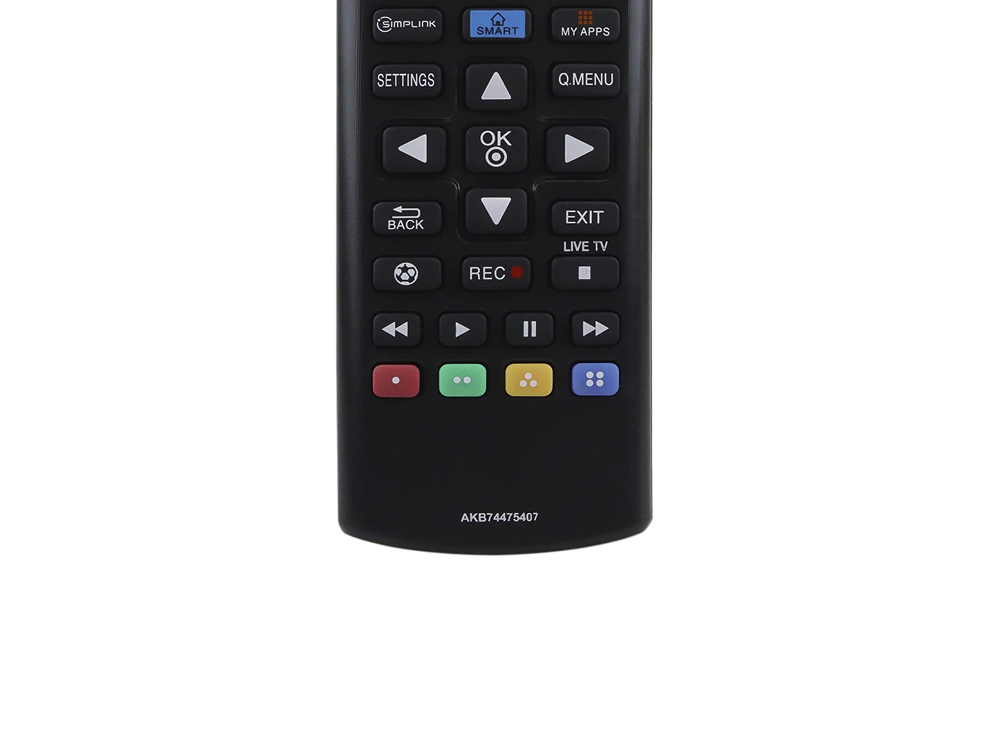 Control Remoto LG AKB74475407 Smart TV Control Directo, 100% Compatible