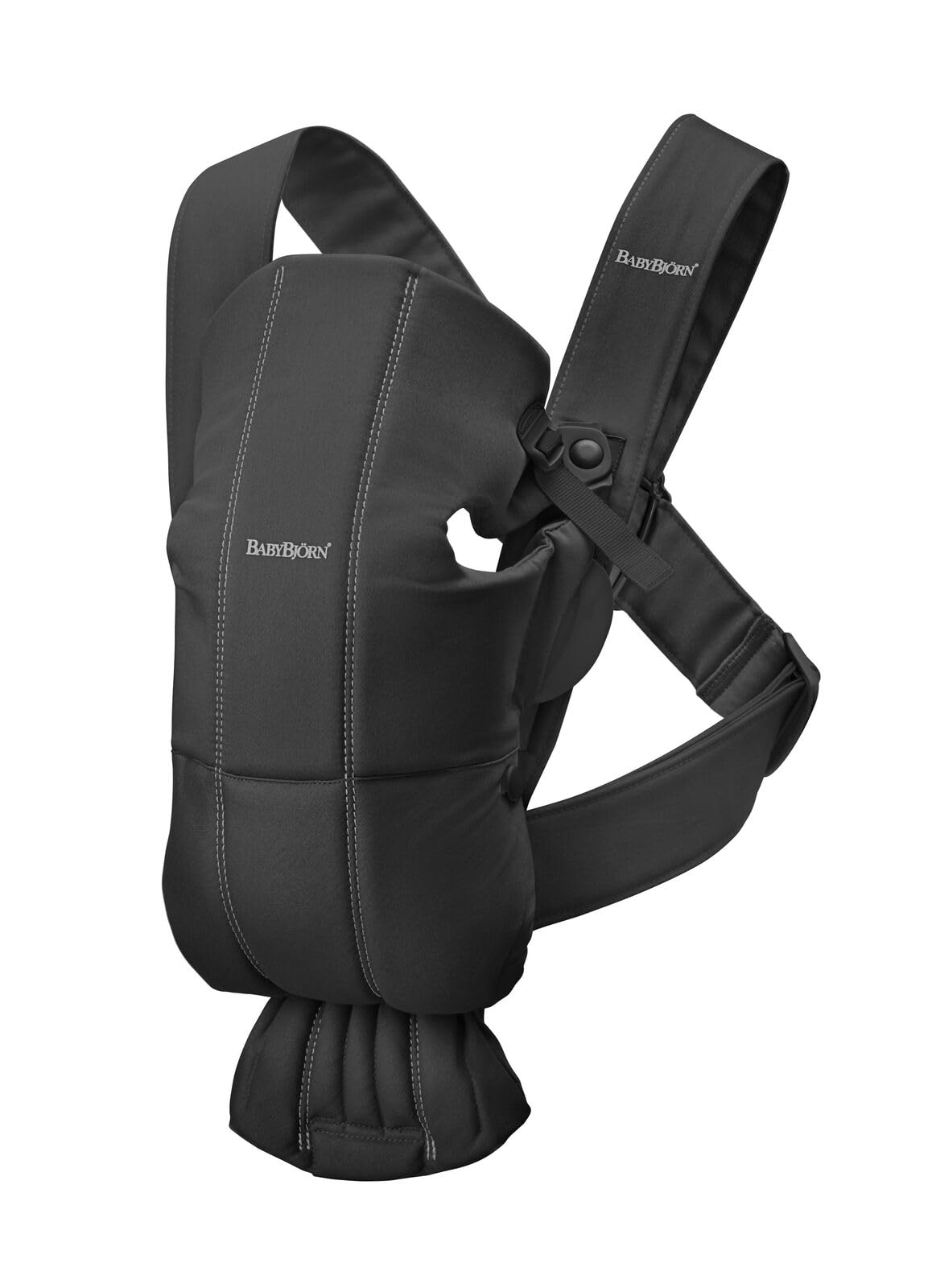 BabyBjörn Canguro Portabebé Mini, Tejido, Negro