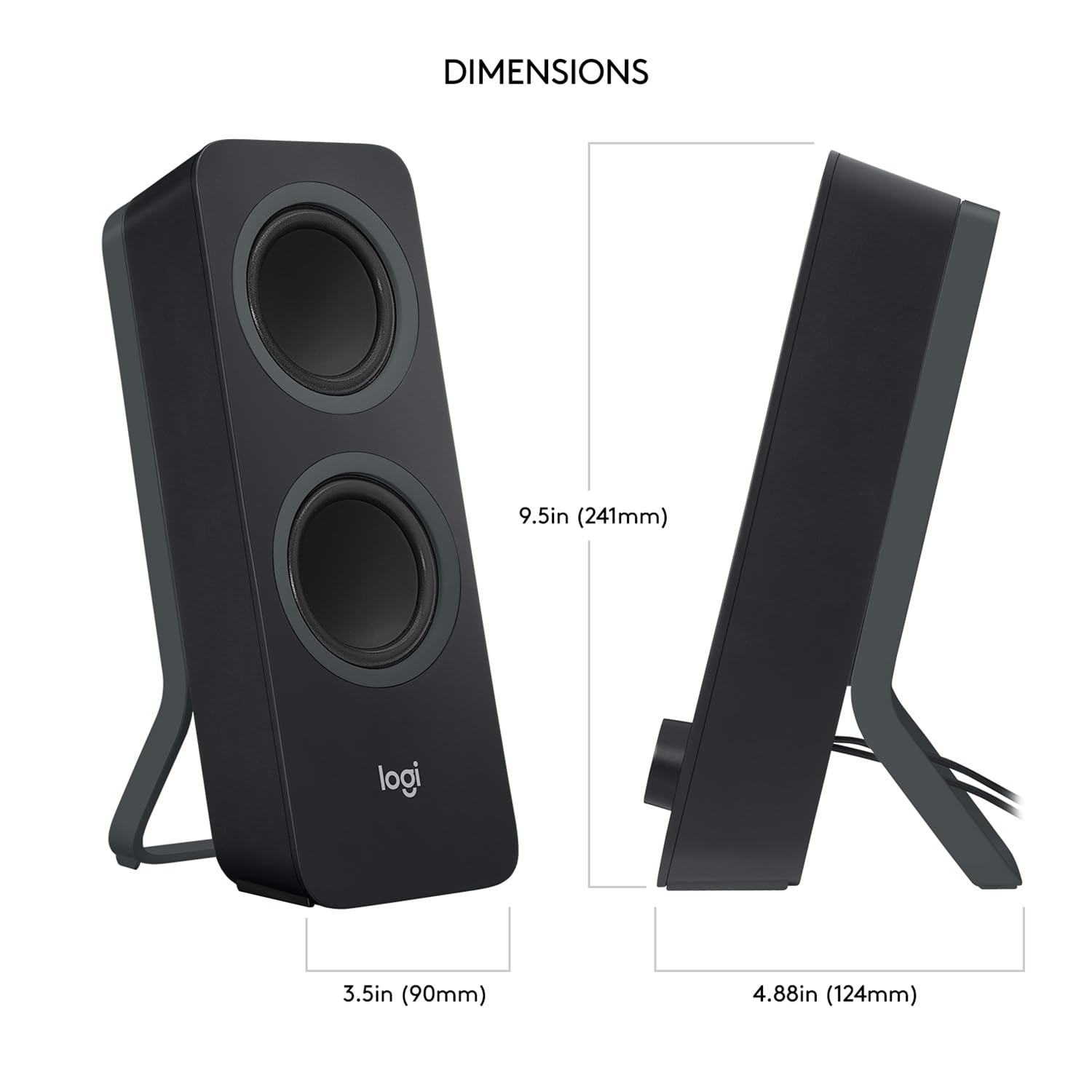 Logitech Z207 Sistema de Bocinas Bluetooth para PC, Sonido Estéreo, 10W de Pico, Entrada Audio 3.5 mm, Toma Auriculares, Multidispositivos, Ordenador/TV/Smartphone/Tablet - Negro