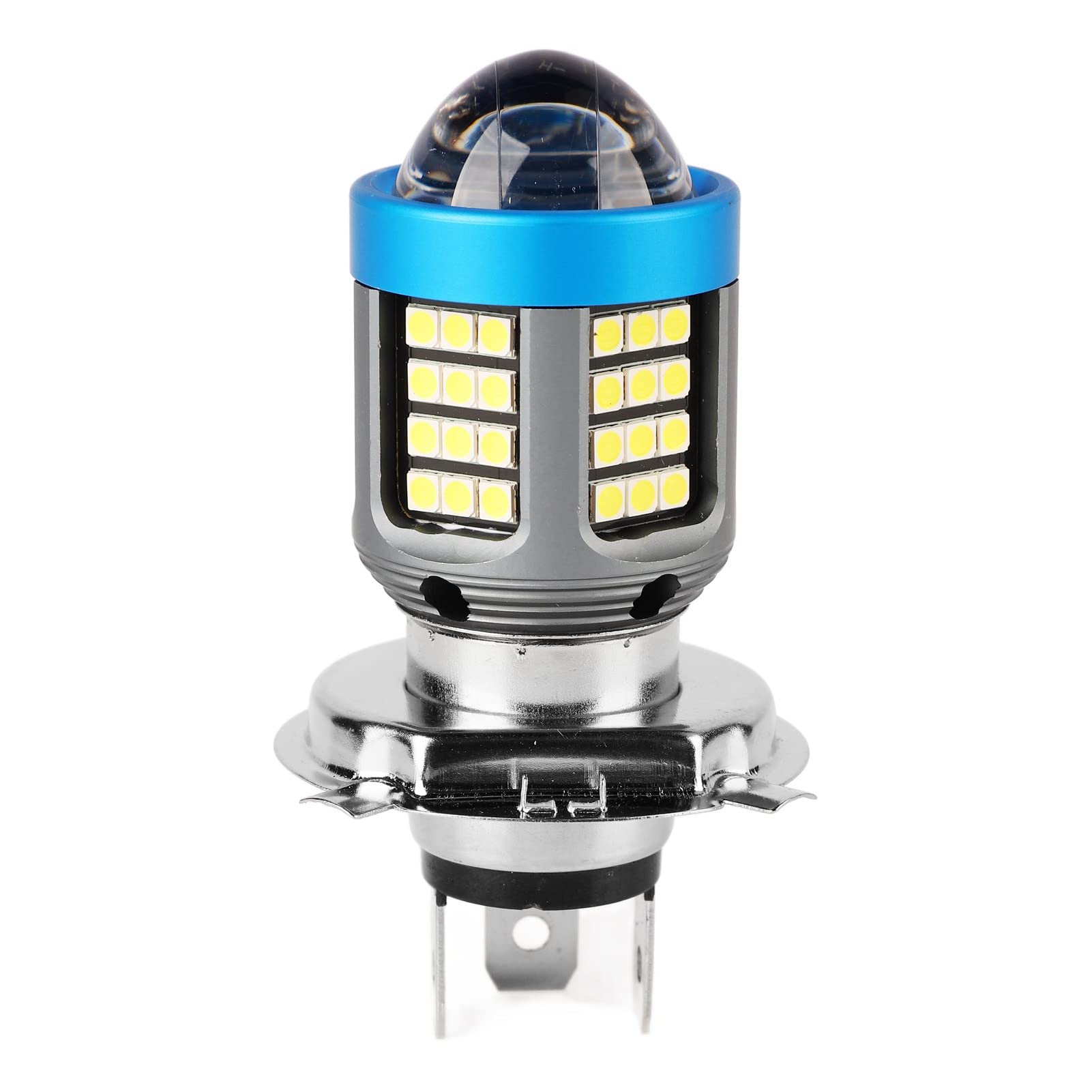Bombilla LED de Alto Brillo para Faros Delanteros de Motocicleta, Bombillas de Luz Delantera de Motocicleta de Aleación de Aluminio de Visión Amplia, Estilo Fresco, Fuerte (H4)
