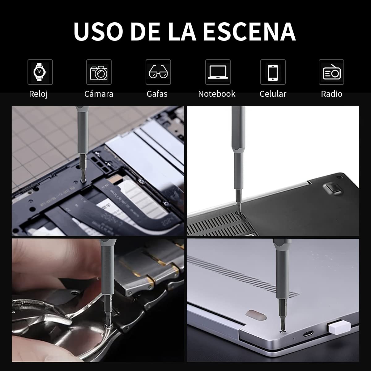 Kit de Destornilladores de precisión 25 en 1 – AFujia Juego de Herramientas de Reparación Electrónica Profesional con Caja Portátil para iPhone, Computadora, Xbox Macbook PS4, PC