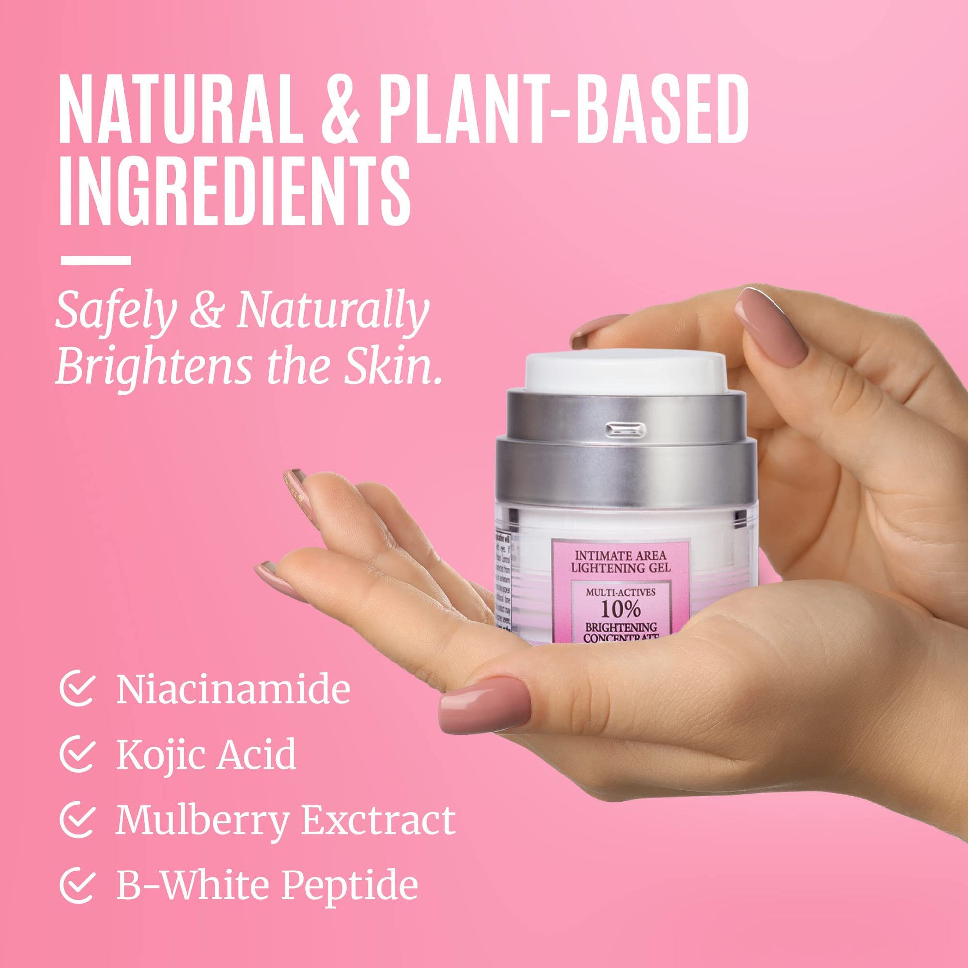 Divine Derriere Intimate Skin Lightening Gel for Body, Face, Bikini and Sensitive Areas - Skin Whitening Cream Contains Mulberry Extract, Arbutin, B-White Peptide 30ml / 1 oz.