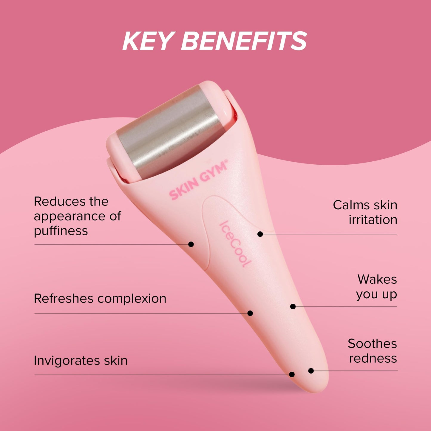 Skin Gym IceCoolie Facial Roller Massager for Wrinkles and Fine Lines Anti-Aging Face Lift Skin Care Beauty Tool