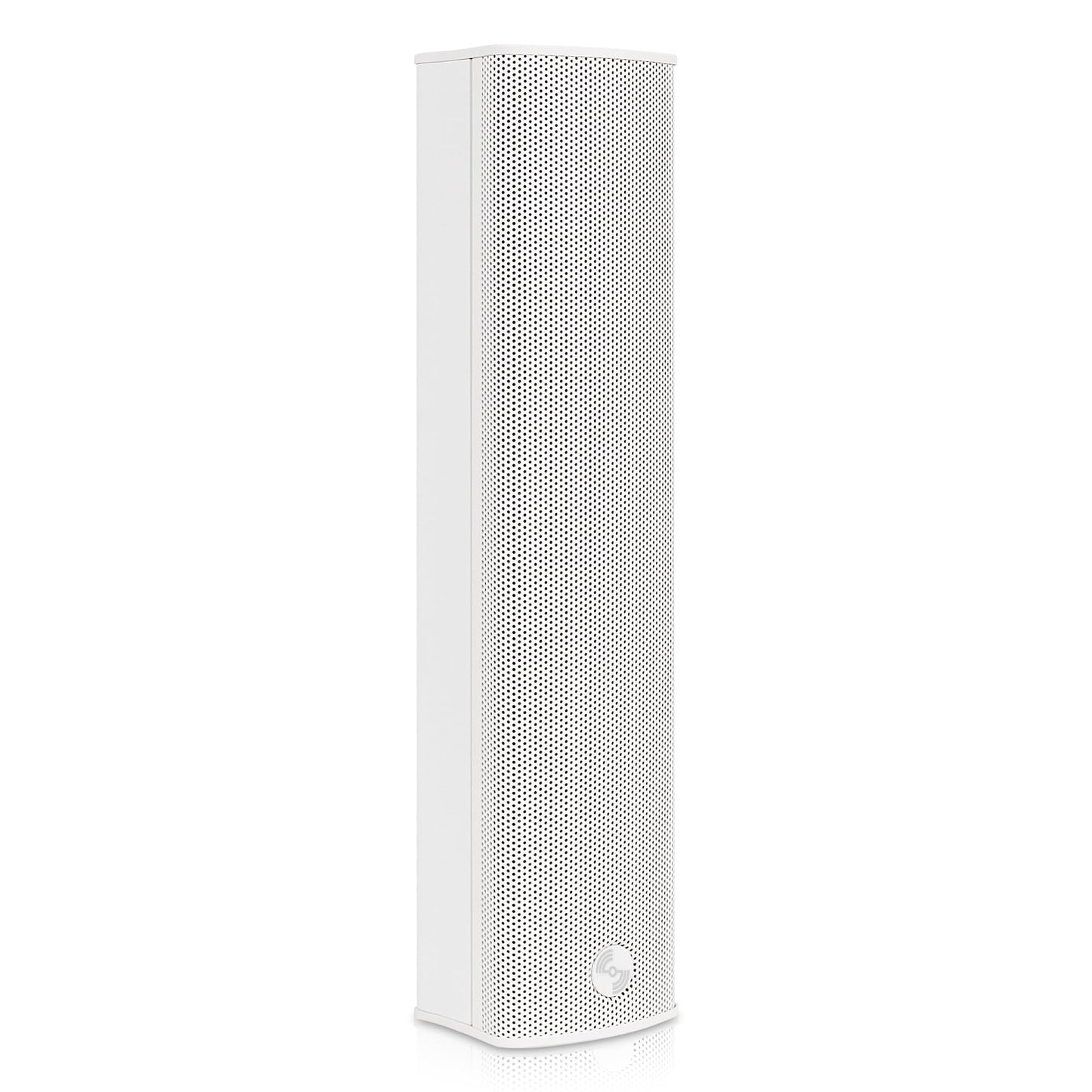 Sound Town - Altavoz de aluminio compacto resistente a la intemperie, con soporte de montaje en pared, 4 x 3 woofers, 2 tweeters de cúpula de 1.2, blanco, para instalación en interiores y exteriores