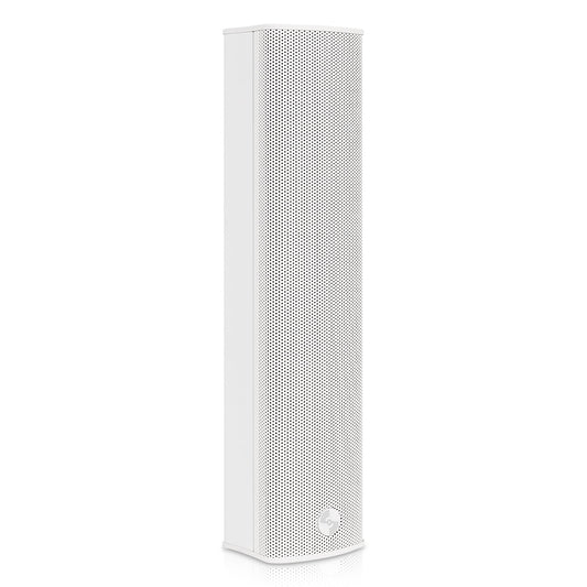 Sound Town - Altavoz de aluminio compacto resistente a la intemperie, con soporte de montaje en pared, 4 x 3 woofers, 2 tweeters de cúpula de 1.2, blanco, para instalación en interiores y exteriores