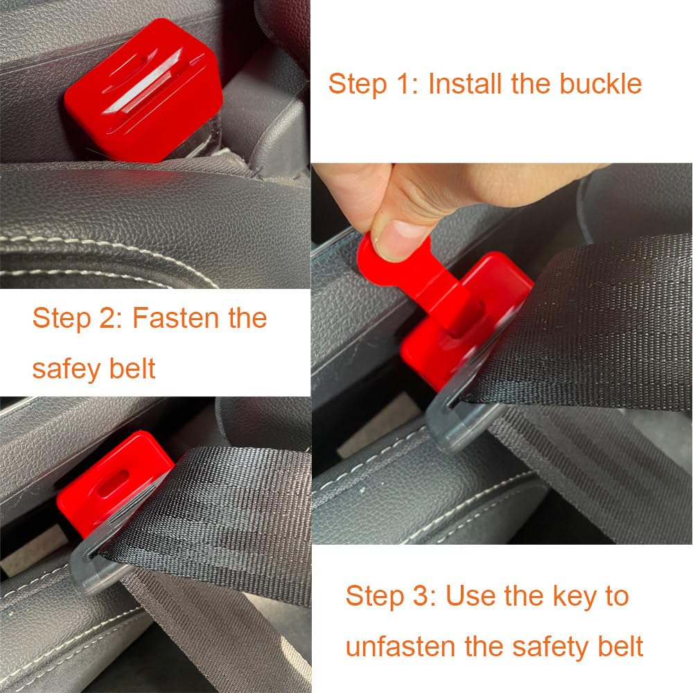 Dokoshia - Funda protectora de hebilla para cinturón de seguridad para niños y necesidades especiales para evitar que se desabroche, ajuste universal para la mayoría de coches (no para camiones