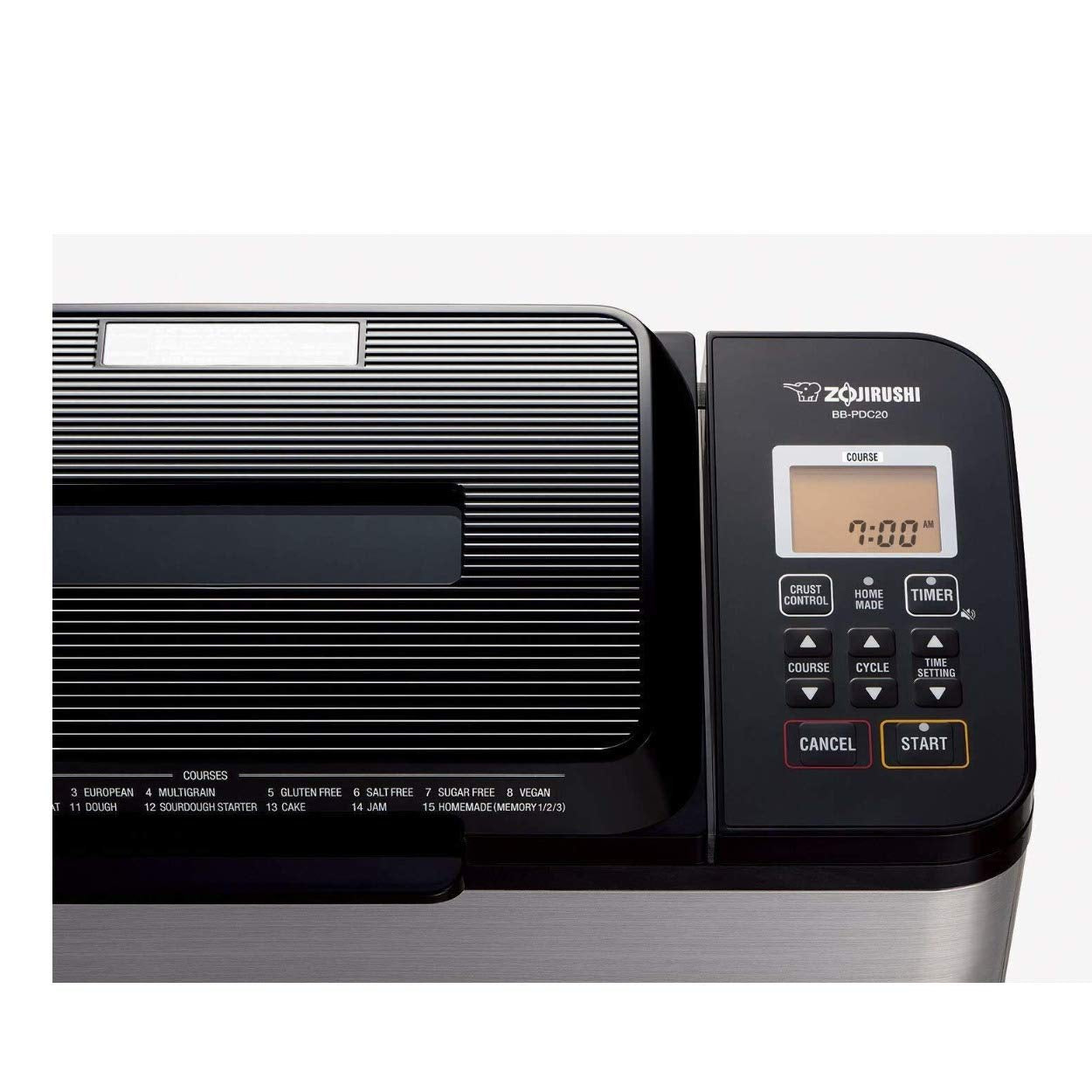 Zojirushi BB Home Bakery Virtuoso Plus - Panificadora, Virtuoso Plus, negro, (Stainless Steel / Black), 2 lb. loaf of bread, 1