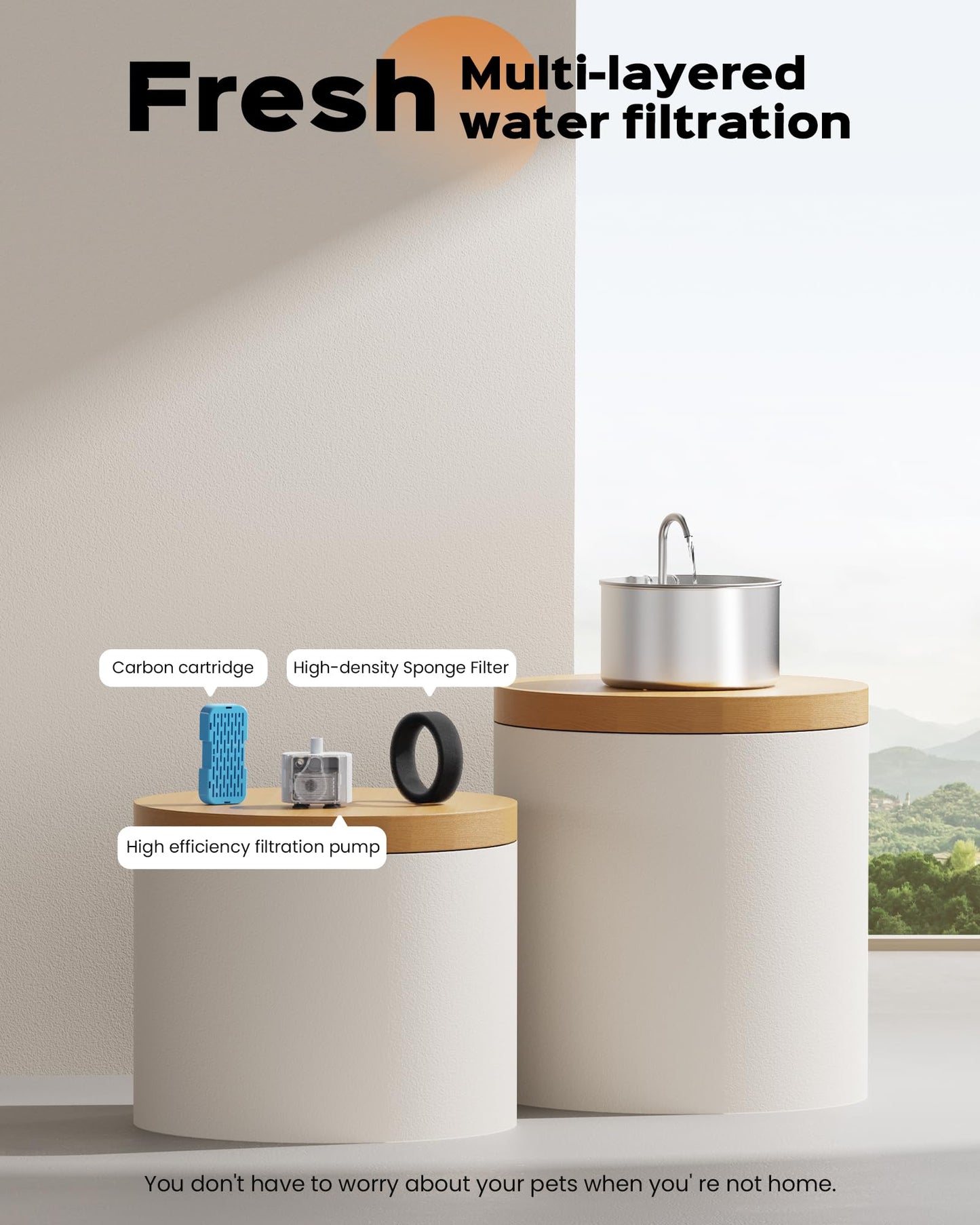 Filtros y Esponjas AOOGITF para Fuente de Agua S5 Cat