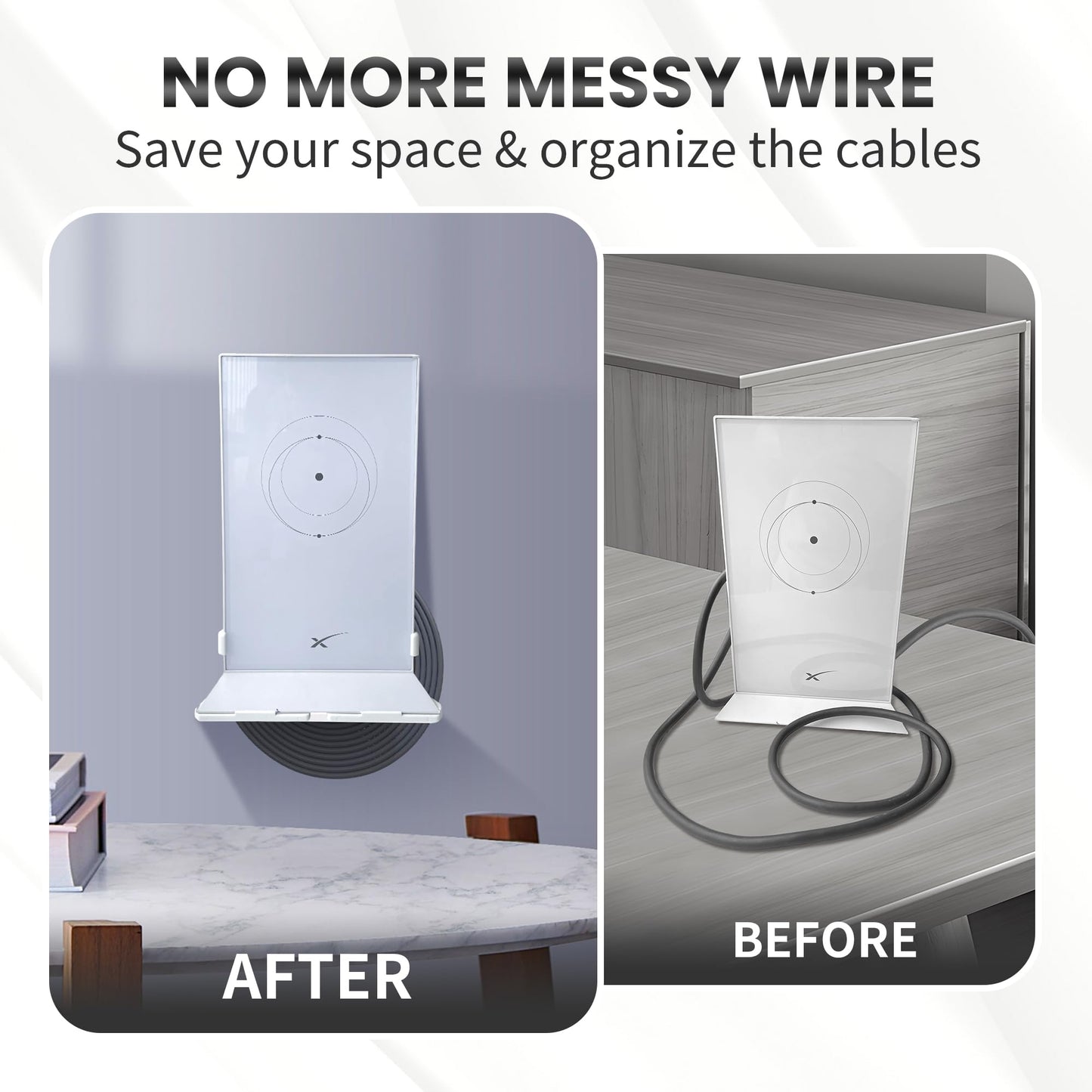 Soporte de Pared Sootozy Blanco para Kit de Internet Starlink Router V2 Normal