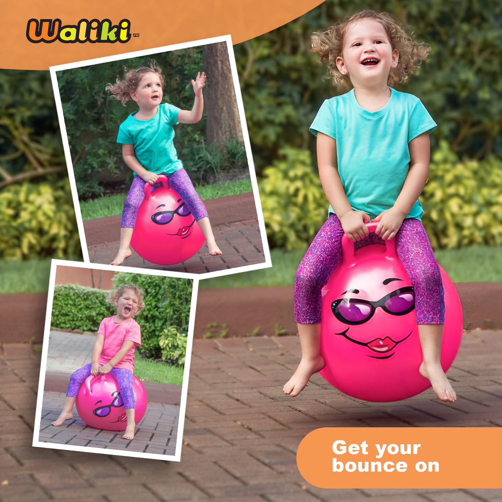 Pelota Saltarina Waliki Toys Rosado para Niños de 3 a 6 Años