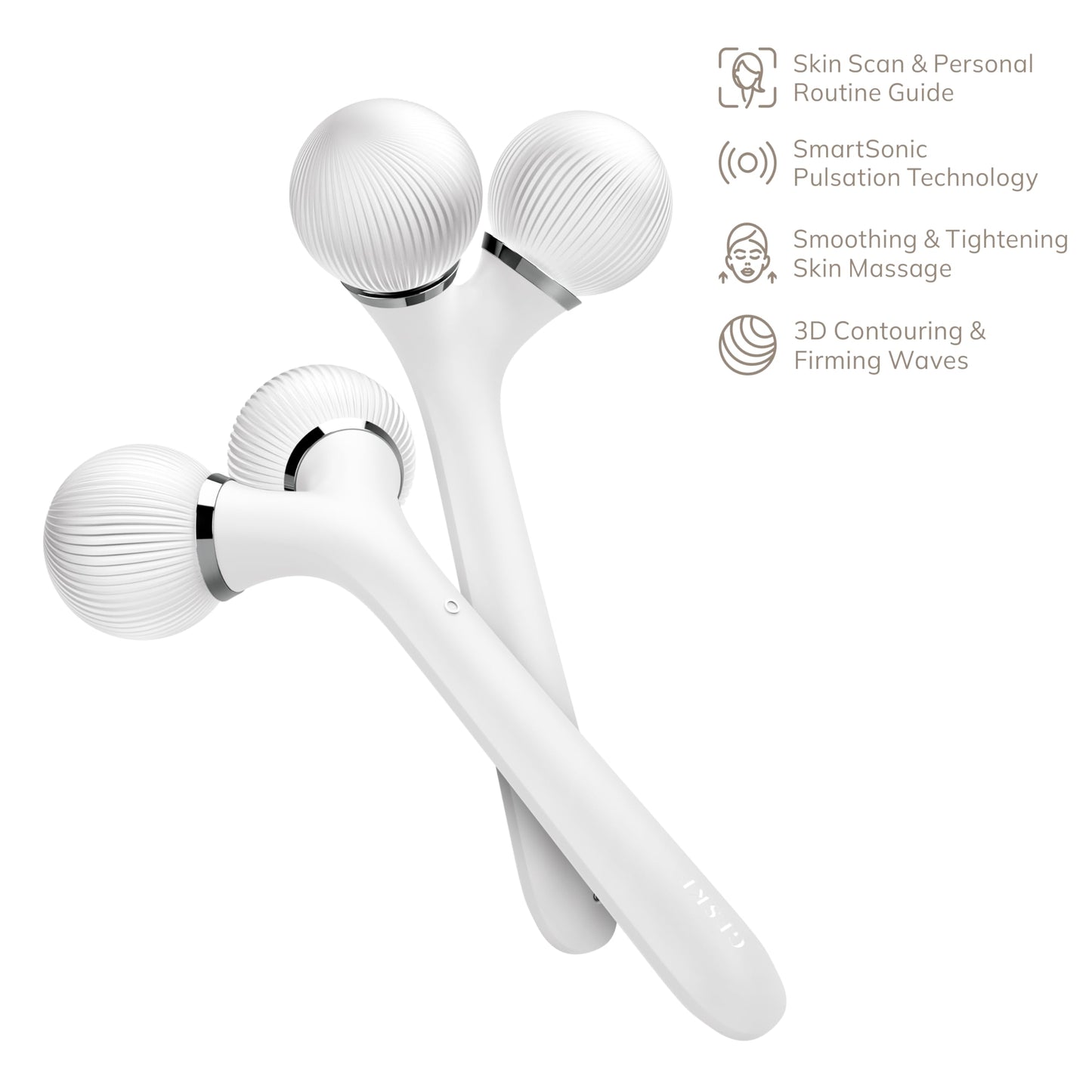 GESKE | Rodillo facial y corporal sónico SmartAppGuided™ | 4 en 1 | rodillo derma | Dispositivo para rostro y cuerpo | rodillo derma | Rodillo facial profesional | Reafirma y define cuerpo y rostro