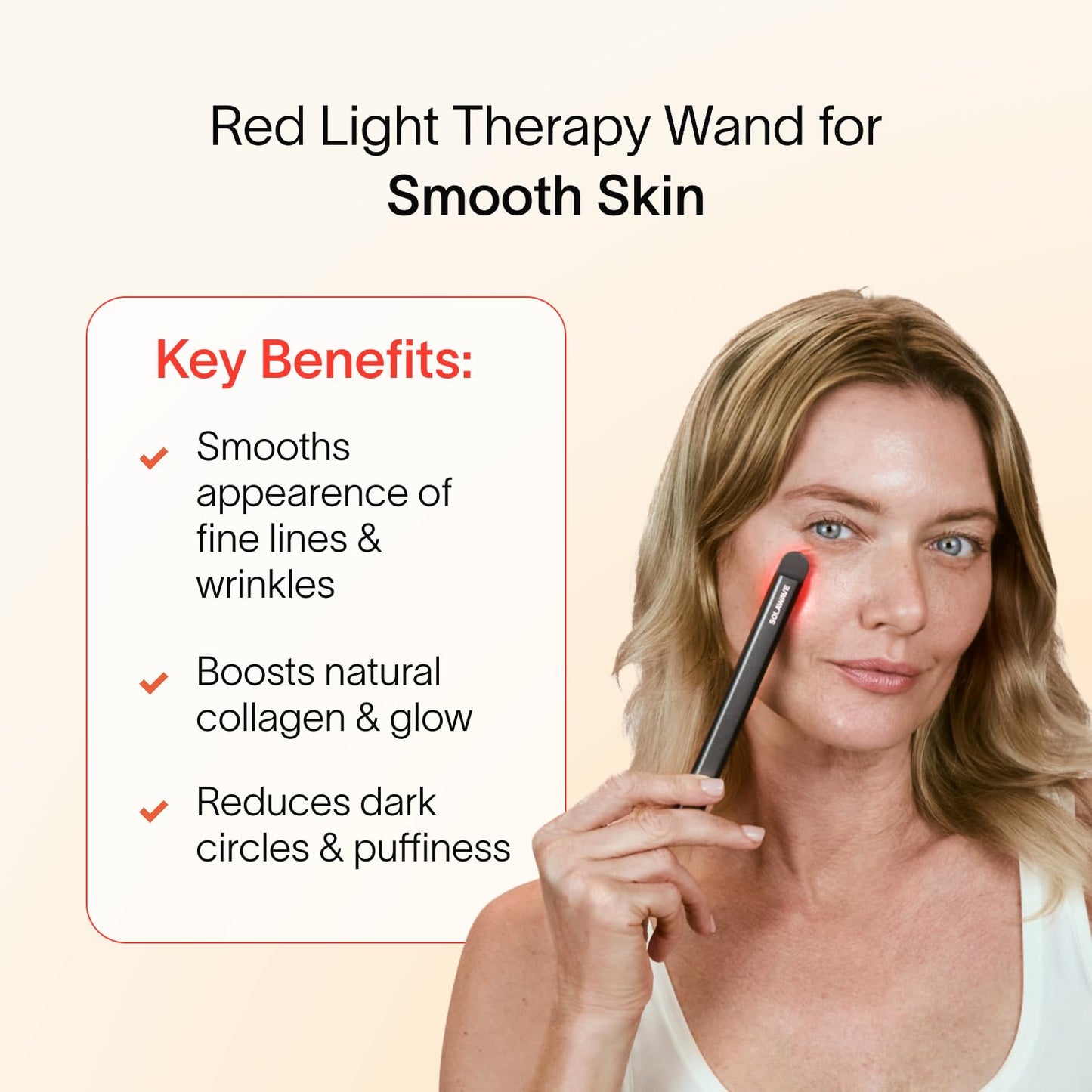 Varita Renovadora Radiante Solawave Negro Mate con Suero Complejo para el Cuidado de la Piel Facial
