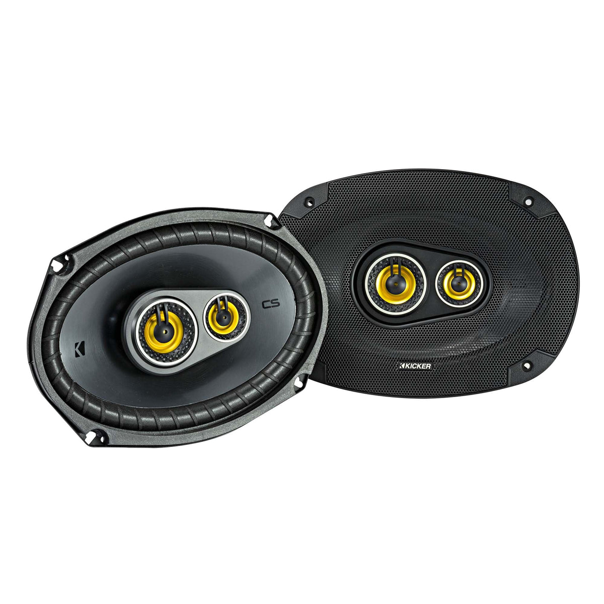 Altavoces para Coche Kicker Serie Cs Negro 6.5" 2 Vías y 6x9" 3 Vías 450W Tecnología Evc