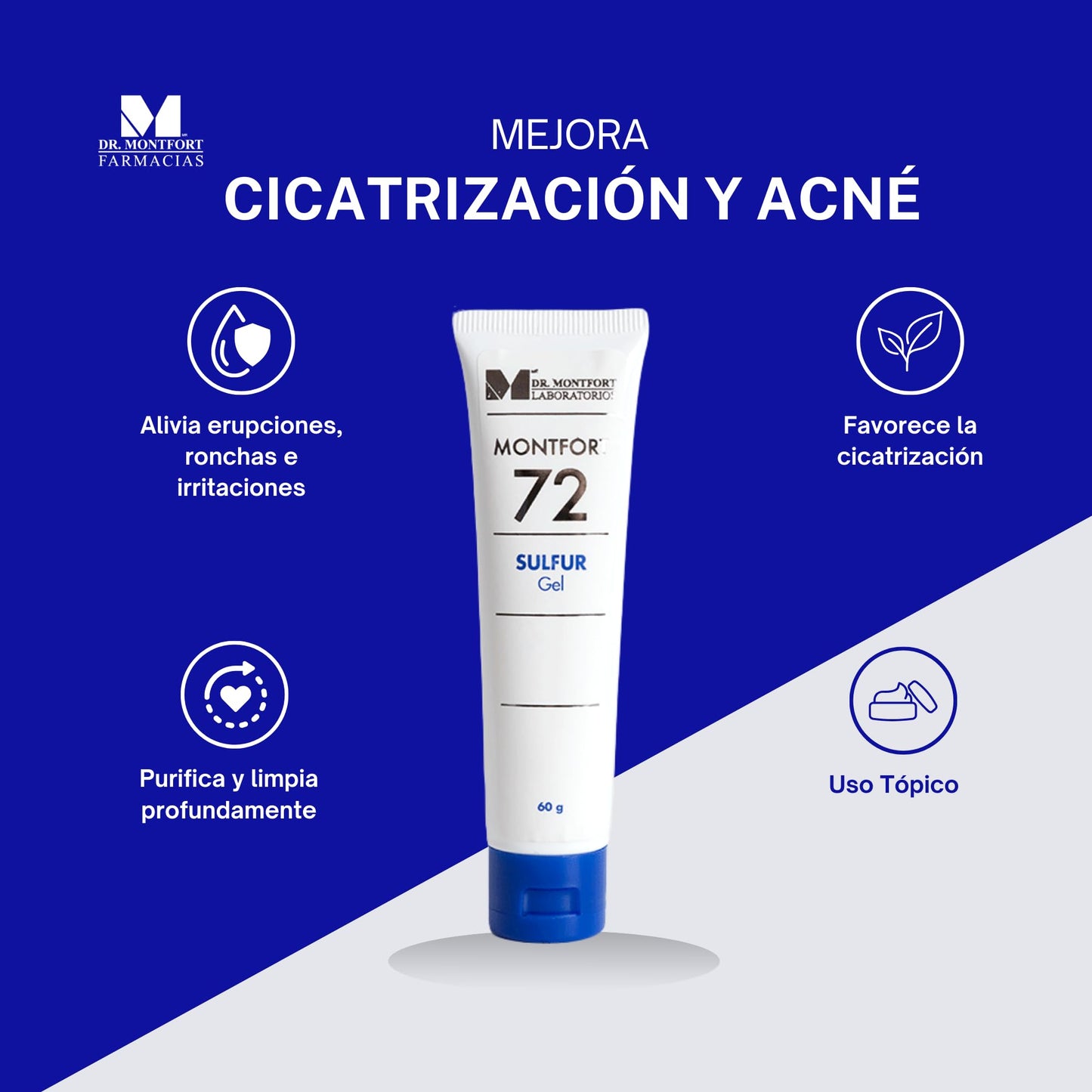 Dr. Montfort Gel de Sulphur Cuidado de la Piel 60 mL