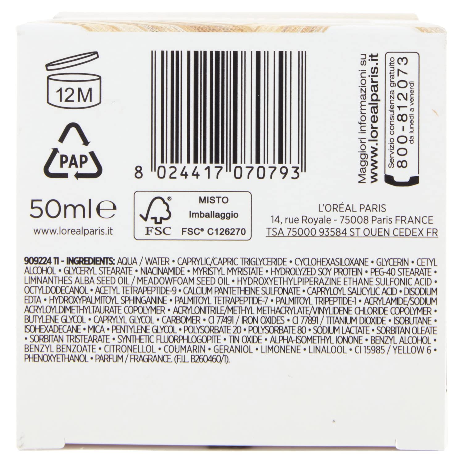 L'Oréal Dermo Expertise Age Perfect giorno 50 ml