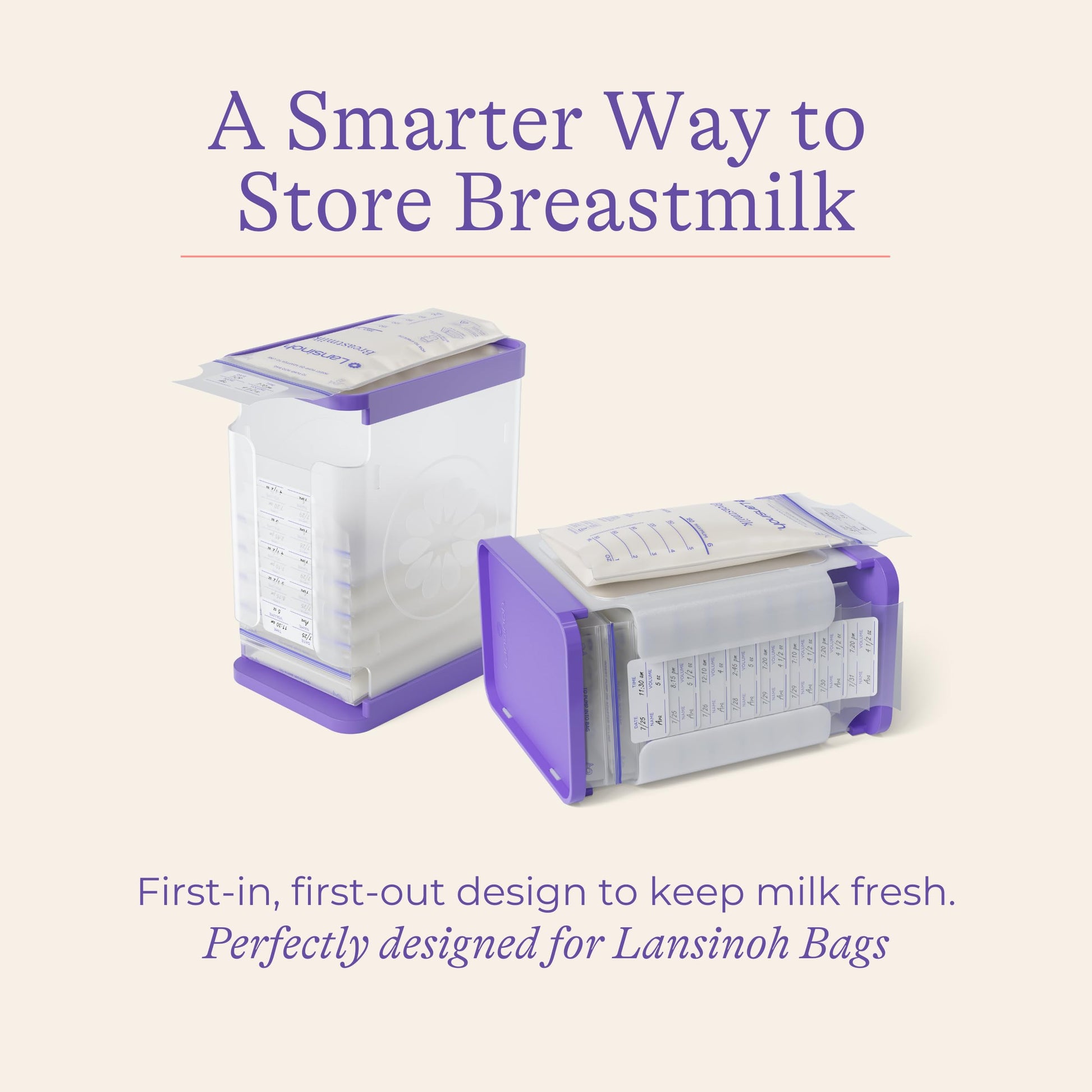 Lansinoh Breastmilk Storage Bags With Convenient Pour Spout and Patented Double Zipper Seal, Ideal for Storing and Freezing Breastmilk, 3 Packs of 25 Count (75 Count), BPA and BPS Free