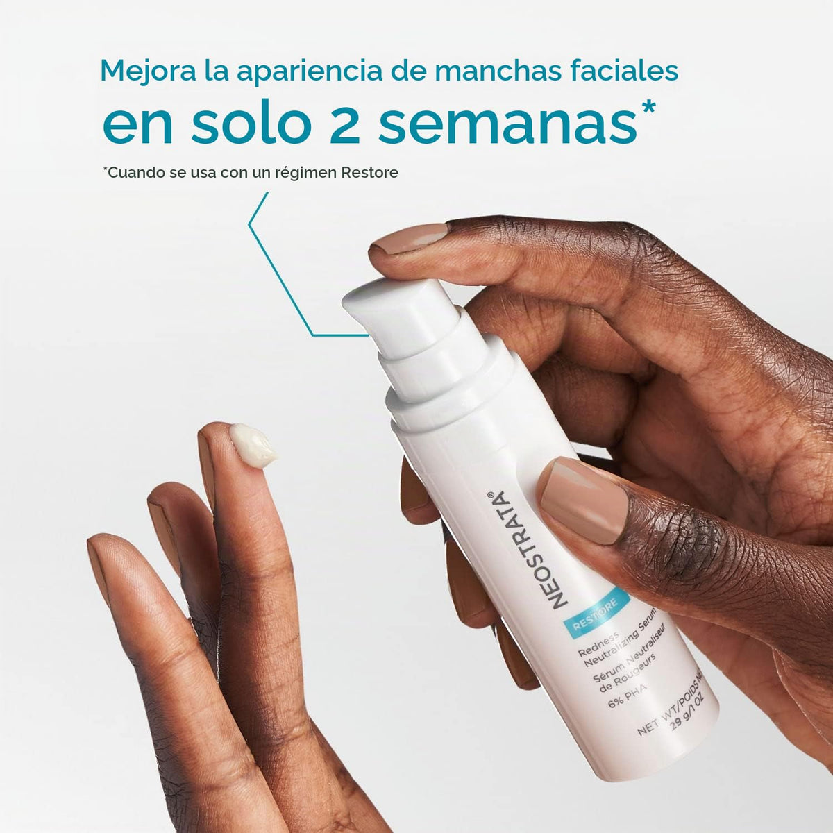 Neostrata Reactive Skin Neutralizante Concentrado Calmante, Hidratante y Enfriante para la Cara Libre de Aceite sin Fragancia, 1.02 Oz.