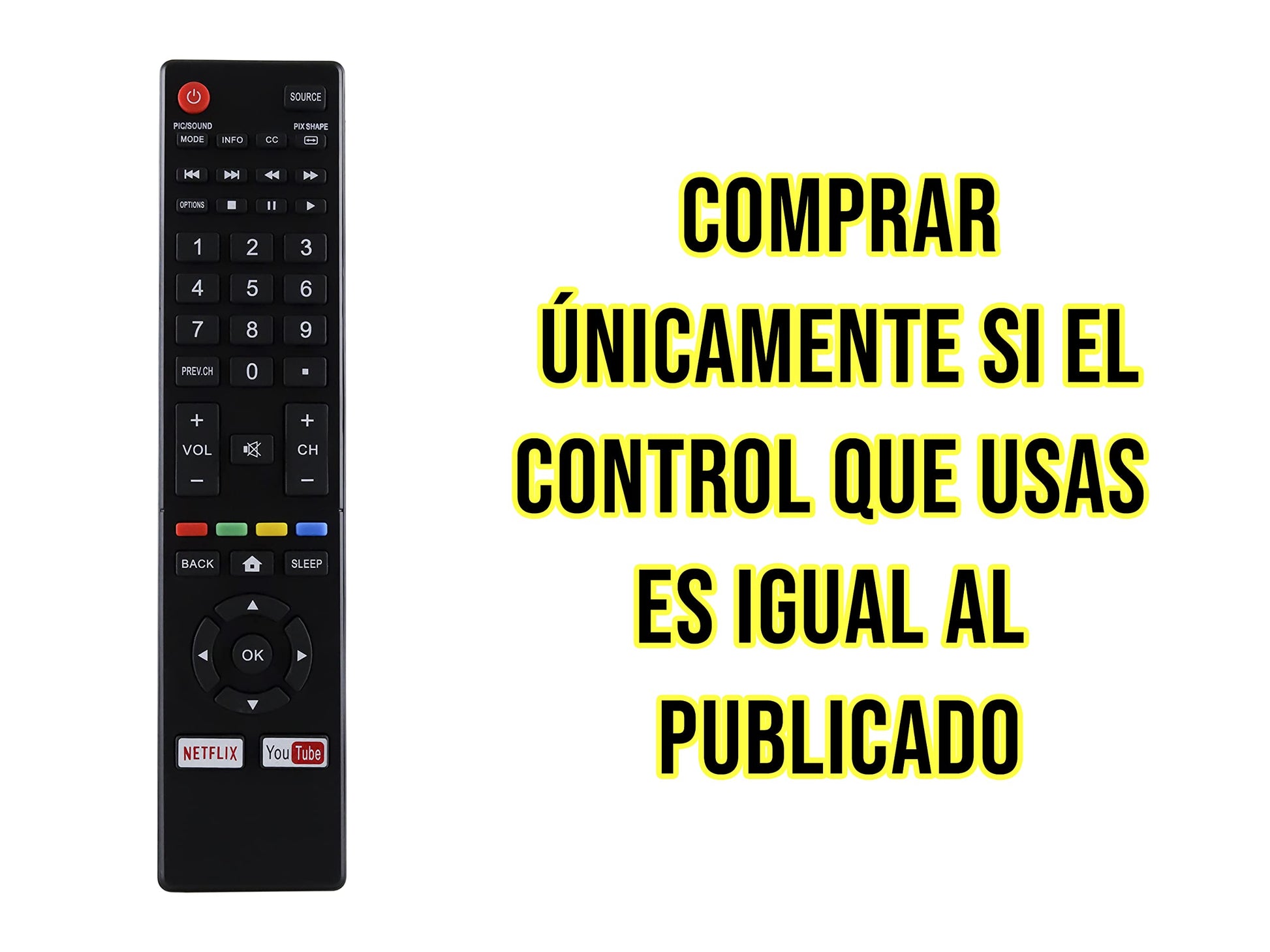 Control Remoto Sanyo Pantalla Smart TV Youtube