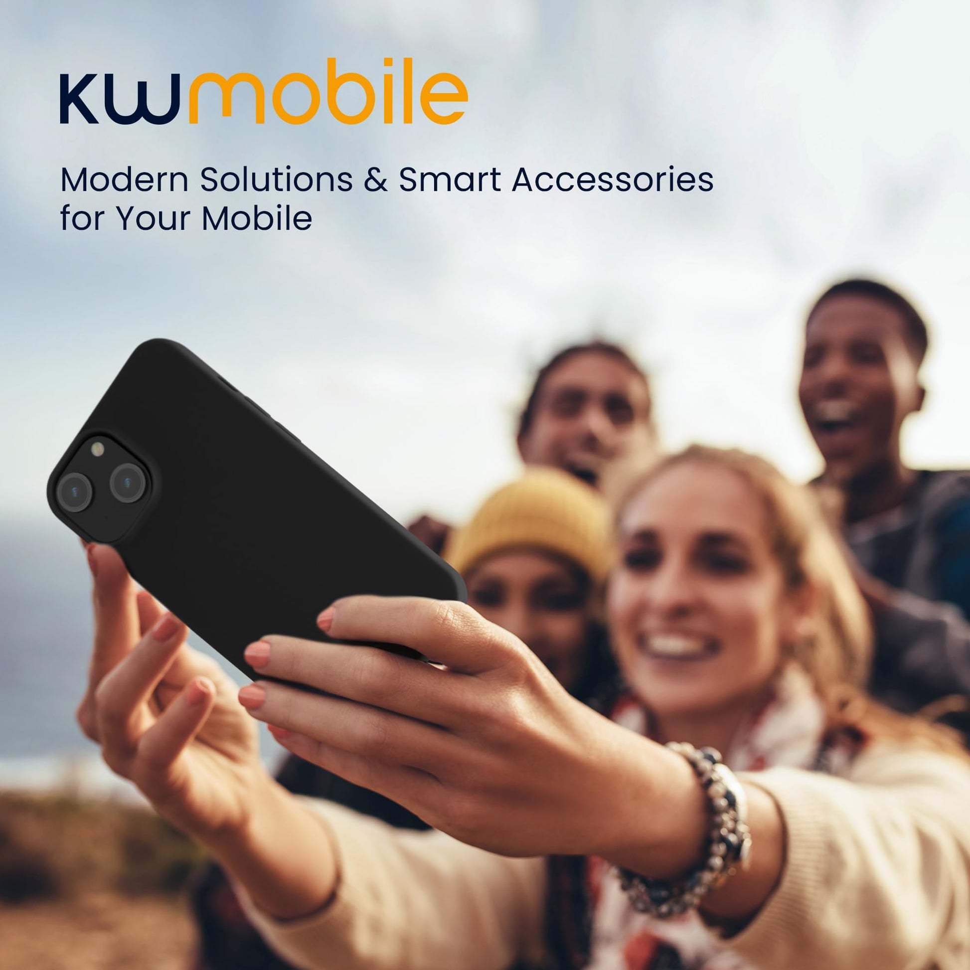 kwmobile Funda para iPhone 15 Plus Carcasa - Case de TPU y Silicona Ultrafino para Smartphone - Protector antigolpes con Bordes elevados para móvil - Negro Mate