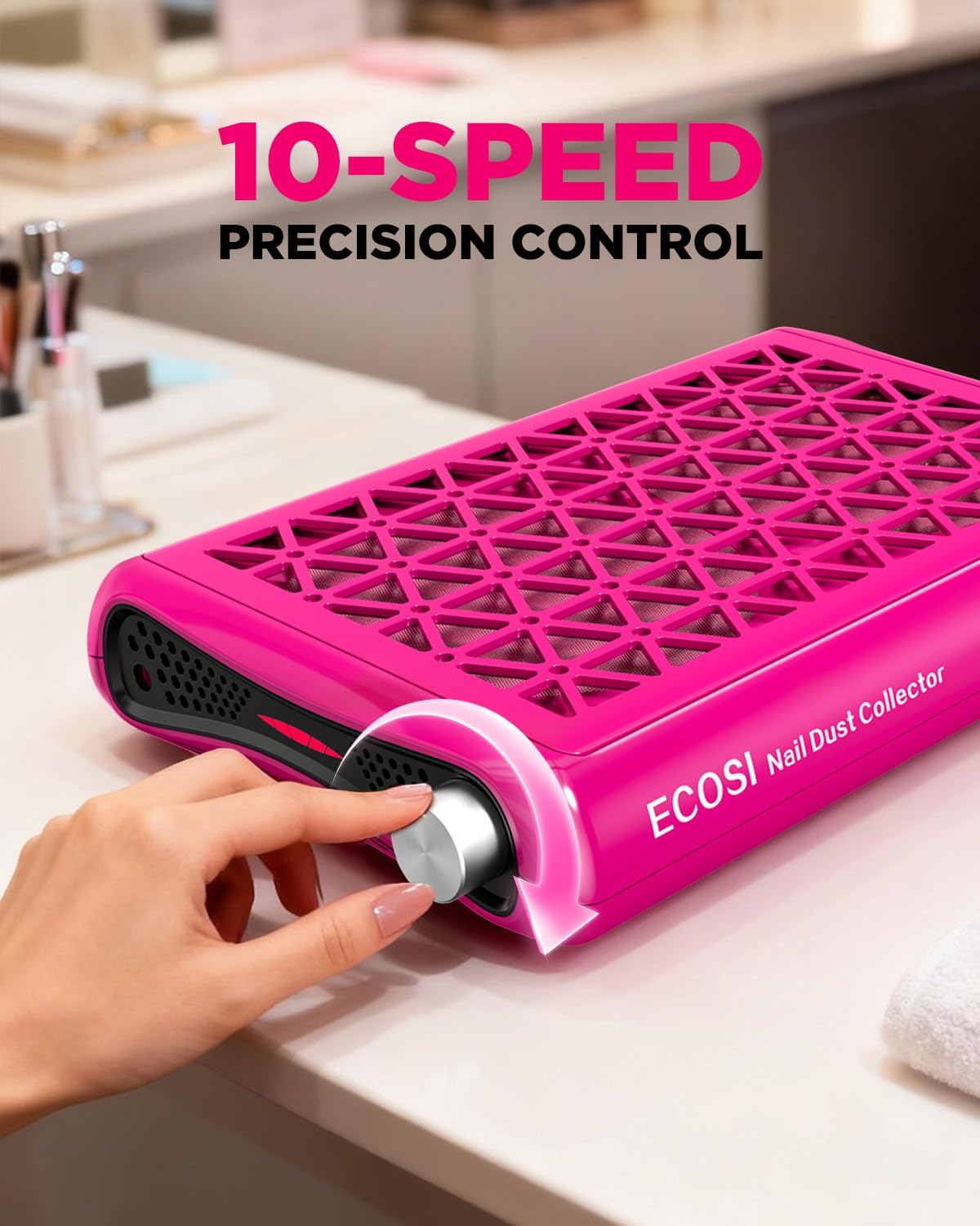 Colector de Polvo Profesional ECOSI Blanco con Ventilador Turbo Doble y Succión Ajustable para Uso Doméstico