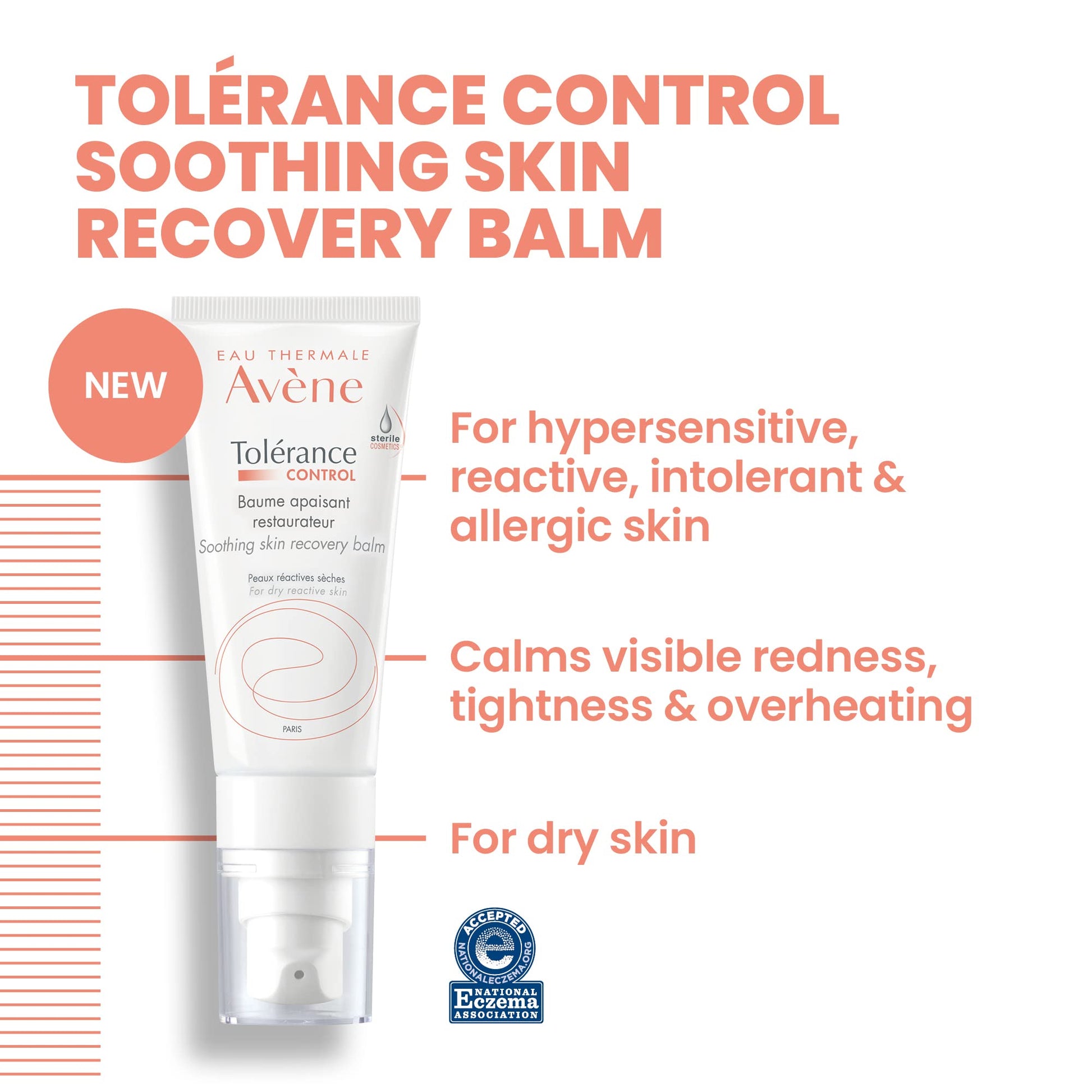 Eau Thermale Avene Tolerance Control Soothing Skin Recovery Balm Women 1.35 oz