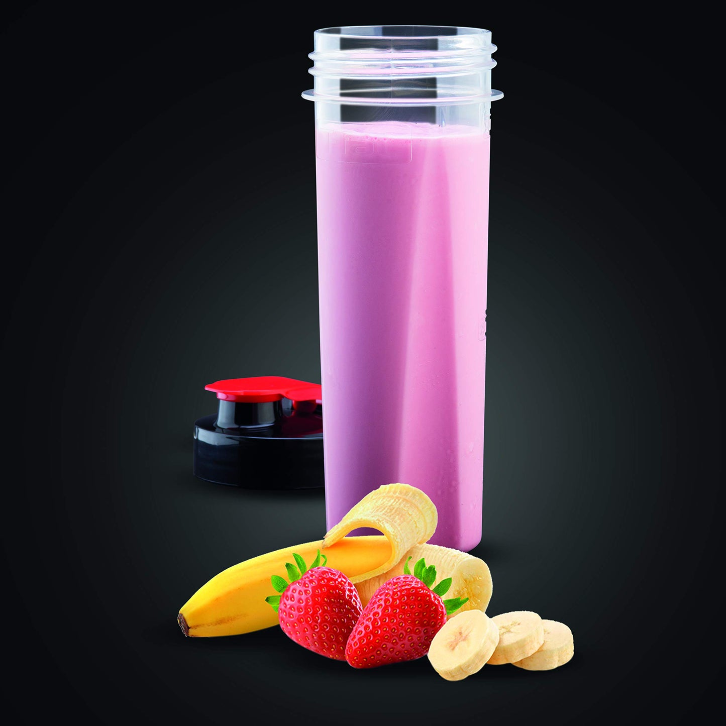 Vaso Portátil T-fal Negro Infiny-GO de 500ML para porción individual