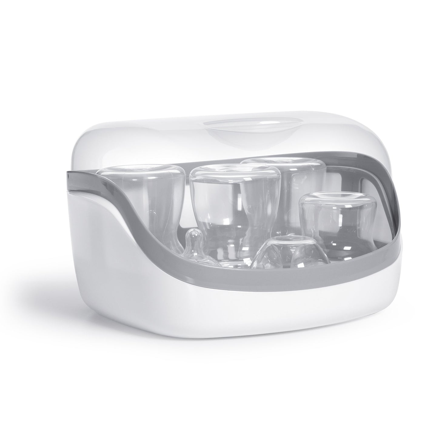 Esterilizador de Vapor de Microondas Blanco Gris Elimina el 99.9% de Suciedad Rápida y Naturalmente