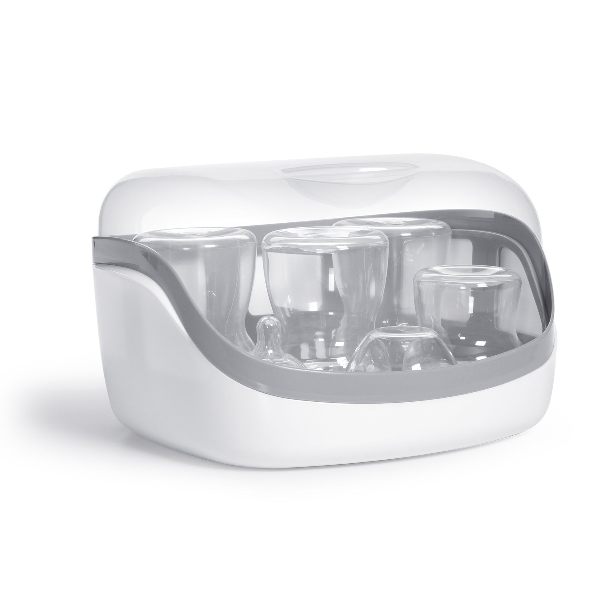 Esterilizador de Vapor de Microondas Blanco Gris Elimina el 99.9% de Suciedad Rápida y Naturalmente