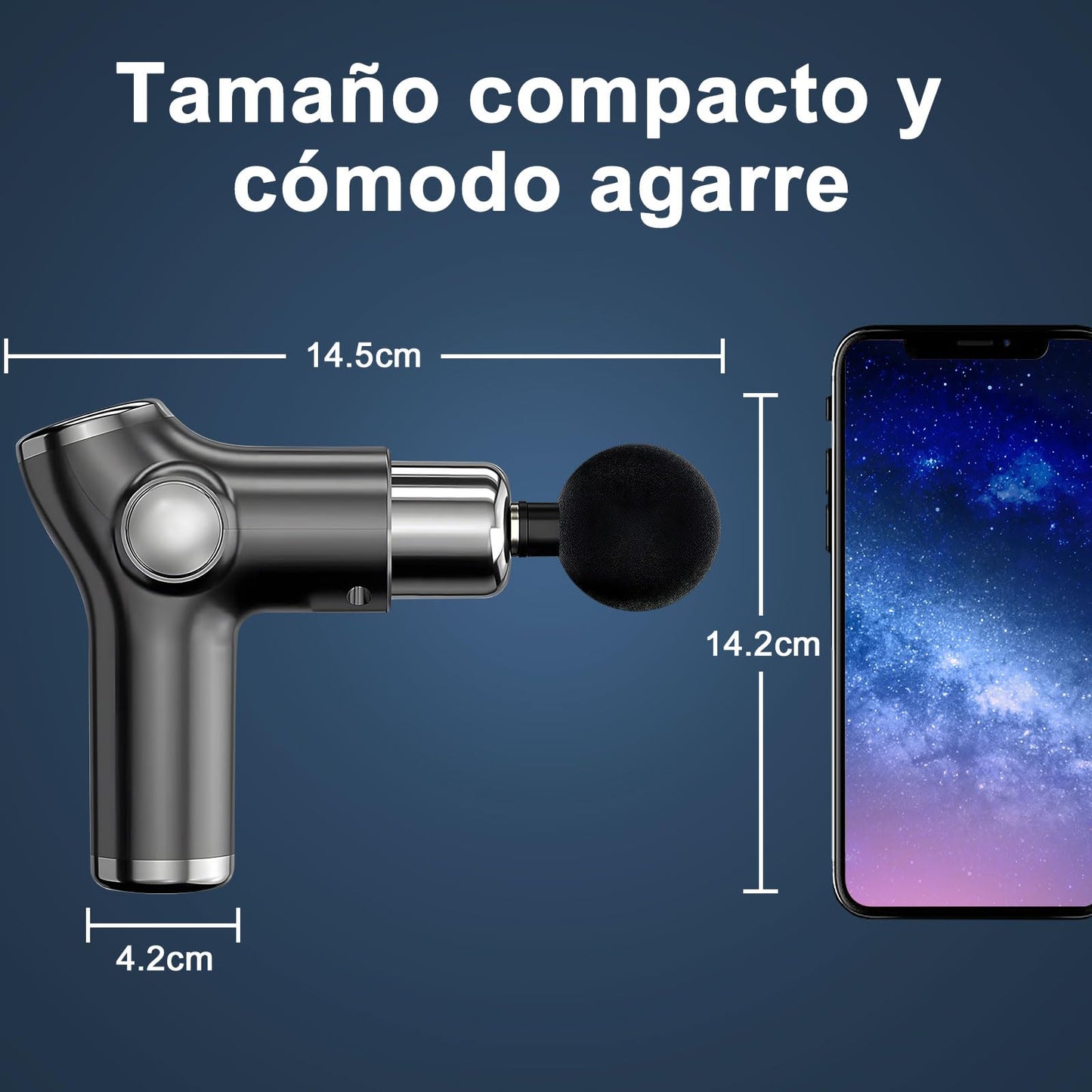 Pistola De Masaje Muscular, Fascia Gun,Masajeador Muscular De Tejido Profundo, Masajeador Deportivo Relajante EléCtrico PortáTil, Cuerpo De 8 Cabezas, Adecuado para El Hogar Y Los Viajes