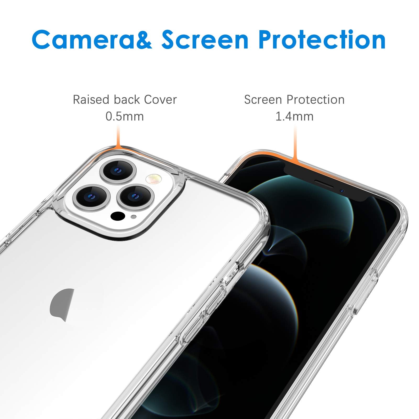JETech Funda para iPhone 12 Pro MAX 6.7 Pulgadas, Anti-Amarillo Antigolpes Carcasa, Antiarañazos Respaldo Transparente (HD Clara)