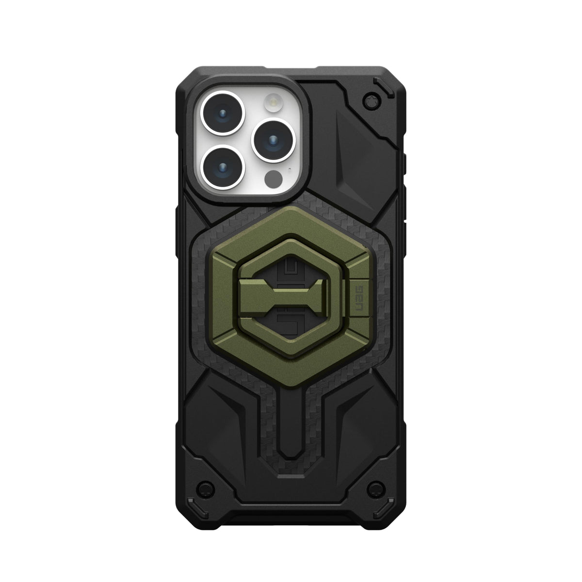 Soporte Magnético Urban Armor Gear Negro Compatible con MagSafe con Anillo Metálico Extraíble y Rotación de 360°