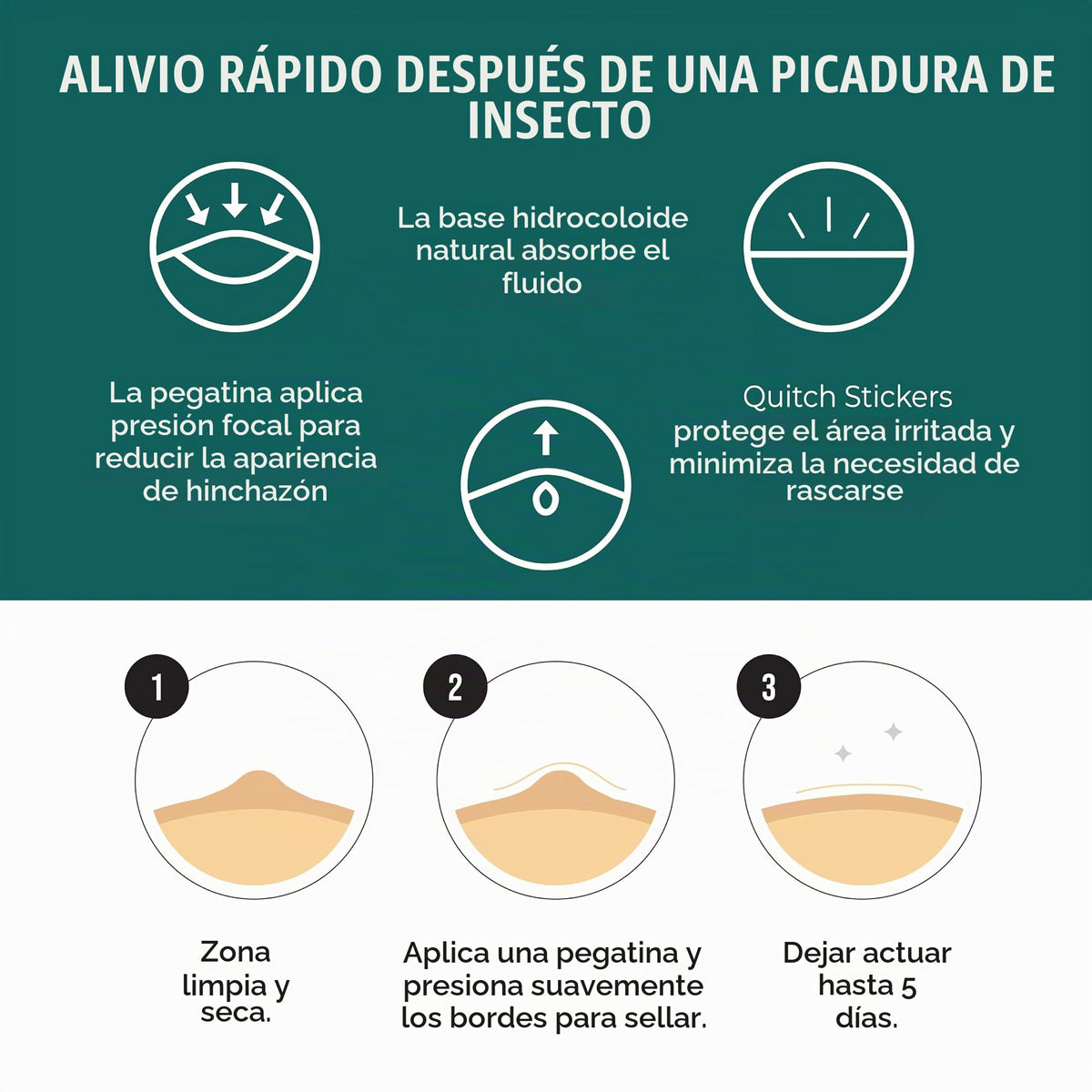 Parches Safari Quitch Beige Alivio de Picaduras para Niños y Bebés