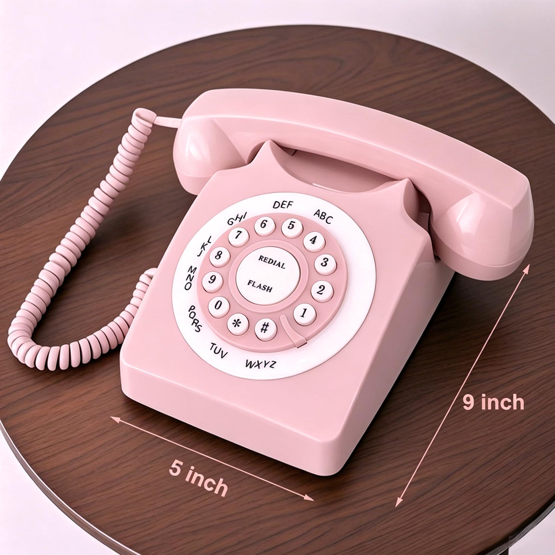 TelPal - Teléfono fijo con cable, clásico clásico y antiguo, para el hogar y la oficina, teléfono con cable, regalo para personas mayores