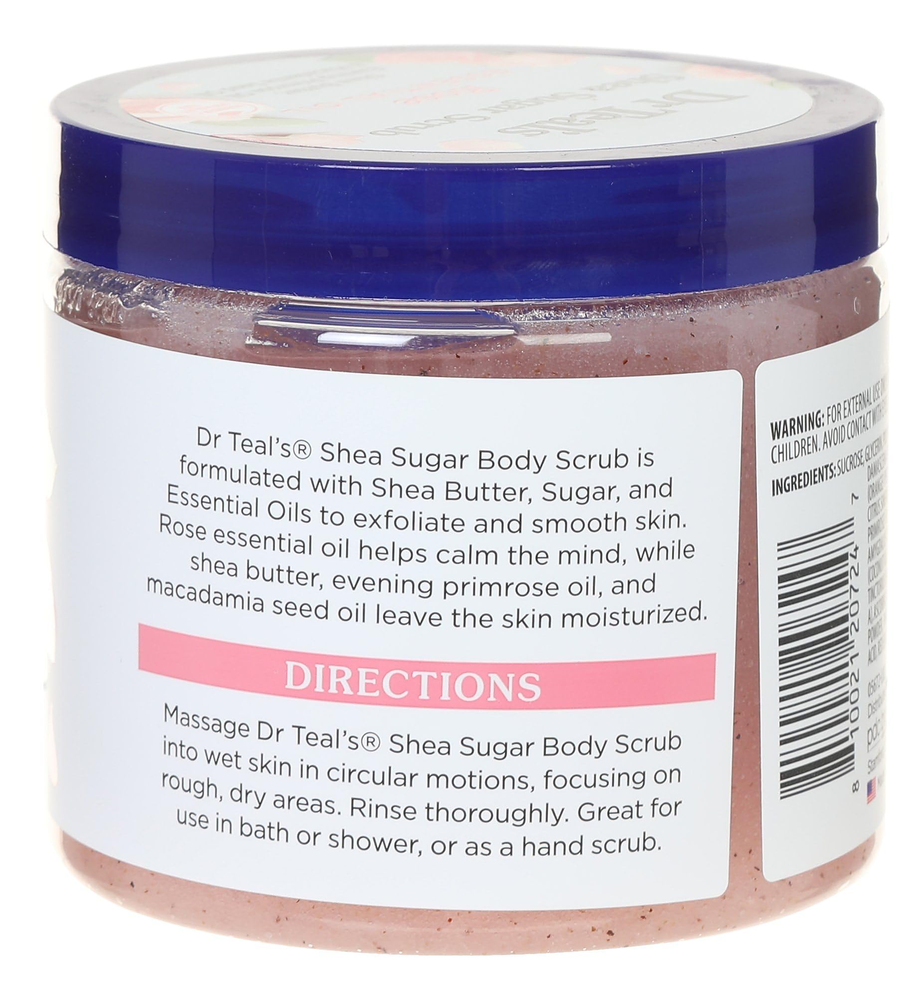Dr Teal's Canero Dr. Teal's Shea Sugar Scrub Rose 19 Ounce Jar