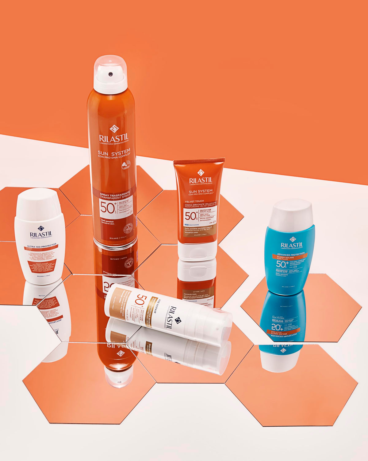 Rilastil Sun System - Transparent Spray SPF50+ Protezione Solare Corpo, 200ml