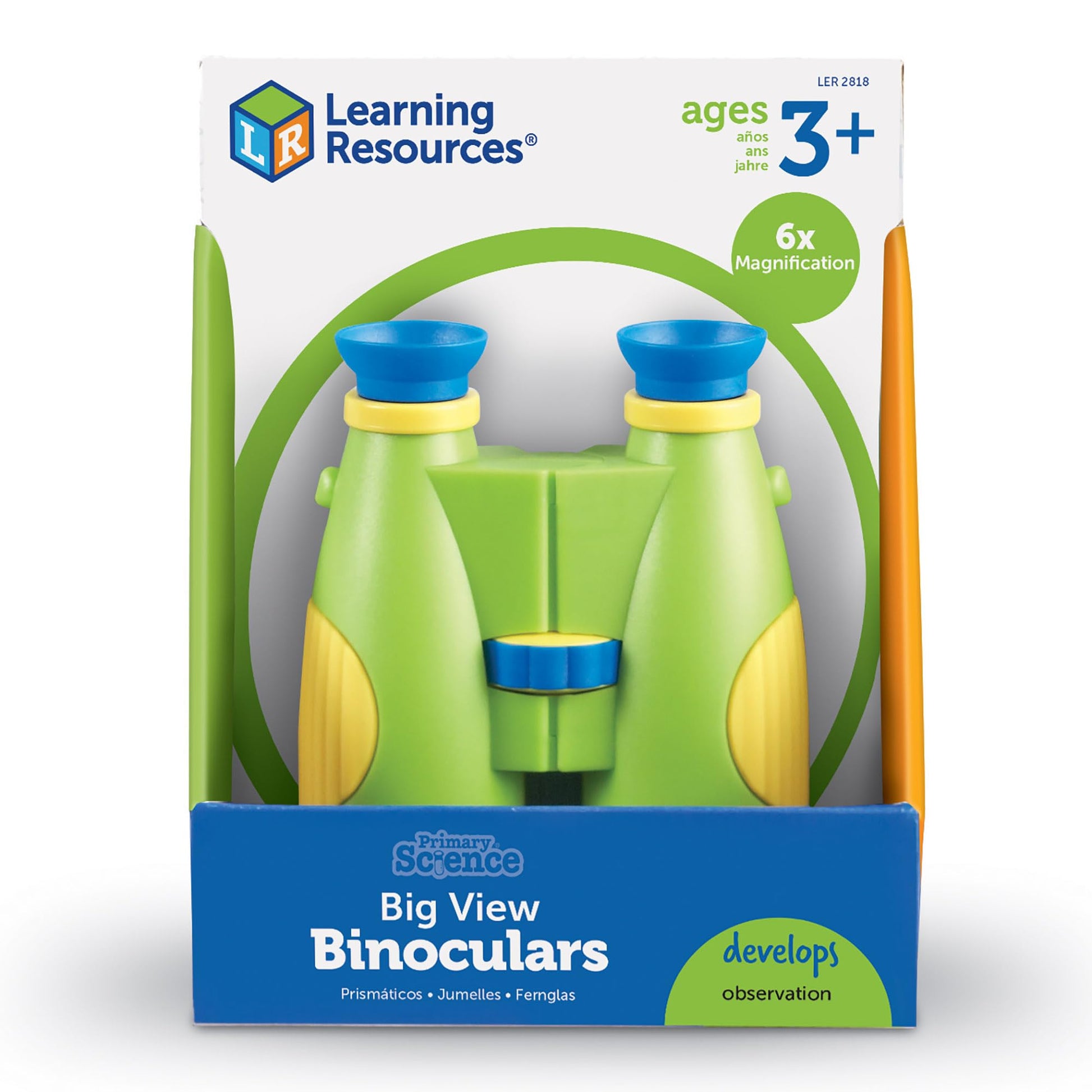 Learning Resources Primary Science Big View Binoculars, Juego de Exploración, Binoculares para Niños, Mayores de 3 añosaños