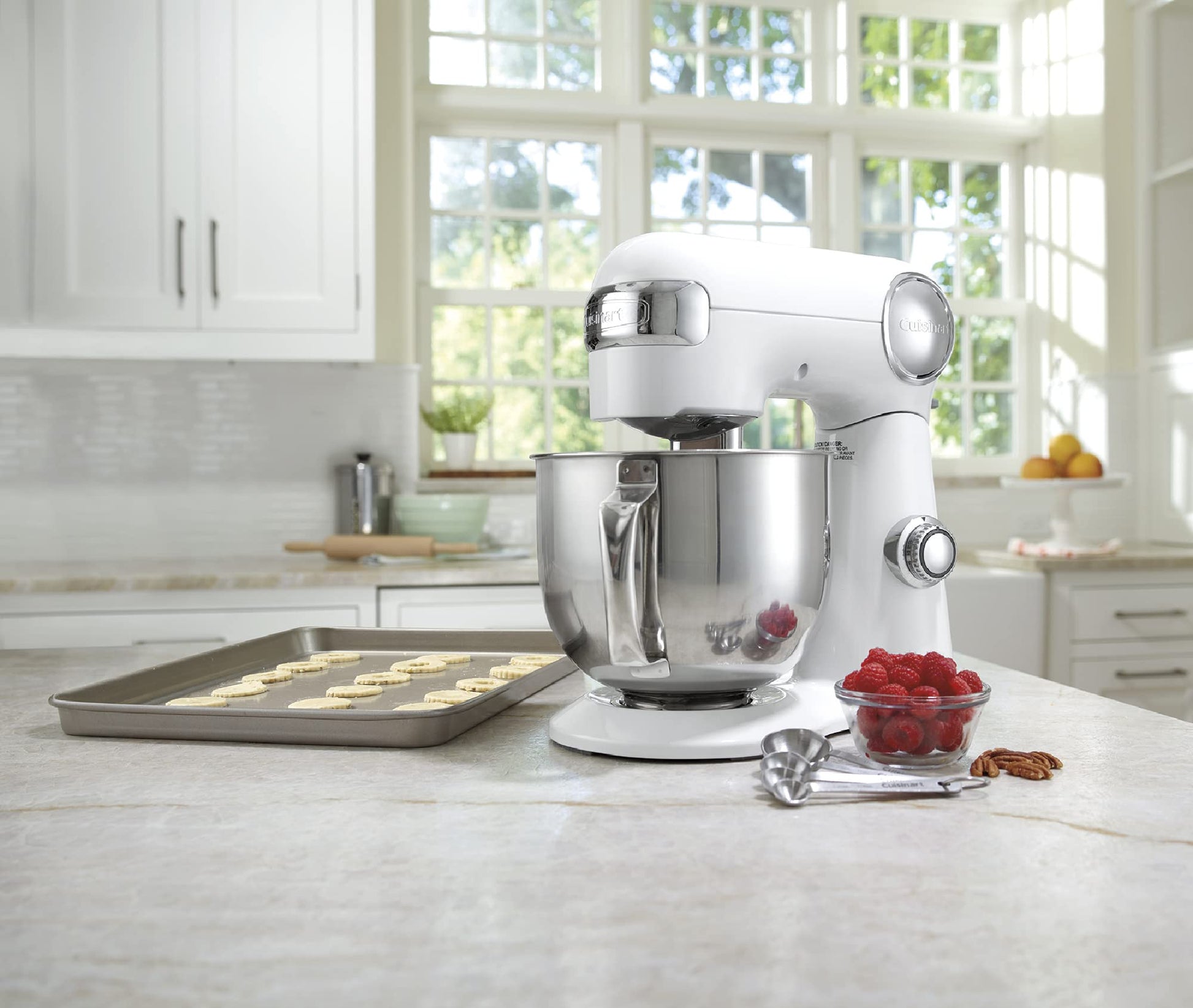 Cuisinart SM-50ES Batidora de Pedestal, Blanco, 5.5 Qt, Medium