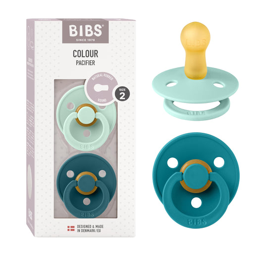 BIBS 5713795221554 PACIFIER, Nordic Mint/Forest Lake, 2 piezas