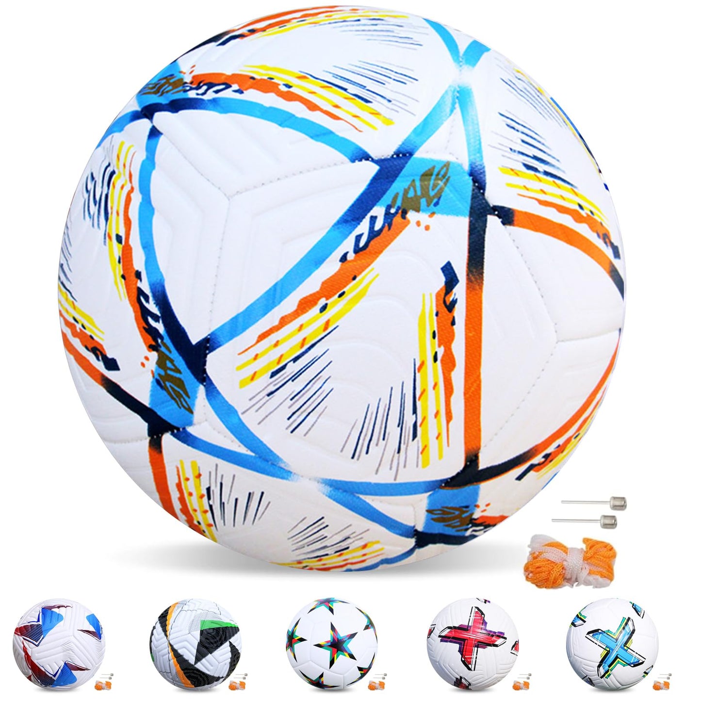 Balón de Fútbol ZYJXLY Blanco Estilo Copa del Mundo para Entrenamiento