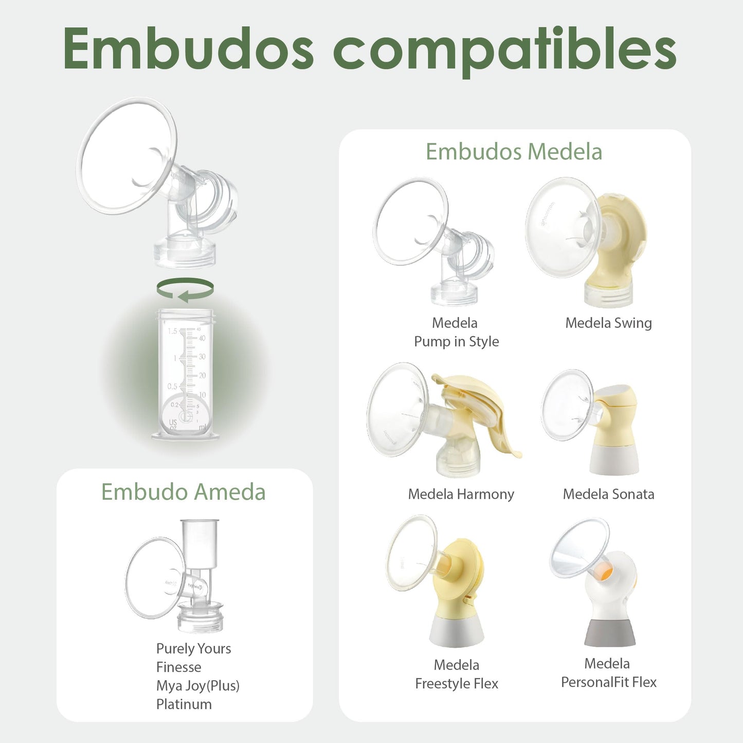 Recipiente Maymom de 1.5 oz diseñado para el almacenamiento de calostro y leche; tapas a prueba de fugas, para almacenamiento de leche materna en congelador o refrigerador, fabricado sin BPA; 4 piezas por paquete.