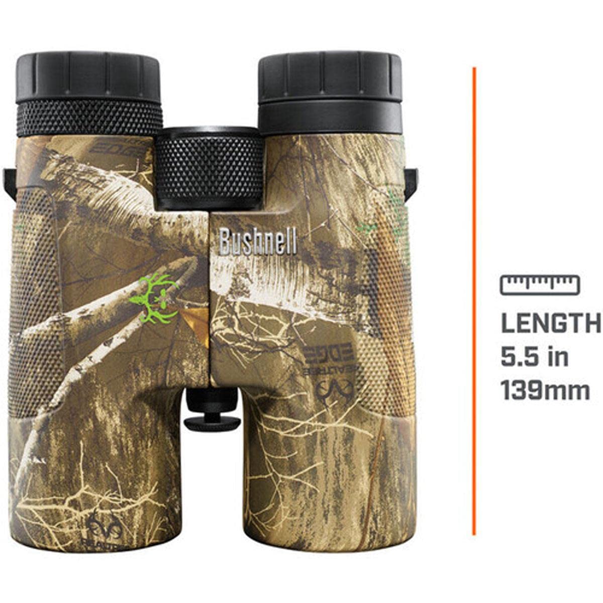 Bushnell Powerview - Prismáticos de colector de Huesos de 10 x 42 Pulgadas, prismáticos para Adultos para Uso múltiple en Camuflaje Realtree Edge