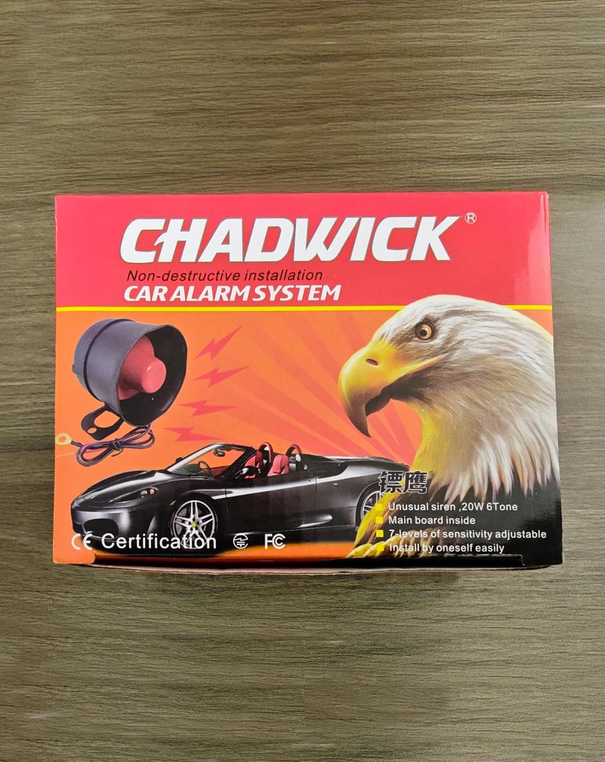 Alarma de Coche CHADWICK Universal Sin Ribete con 2 Controles Remotos y Sensibilidad de 7 Niveles