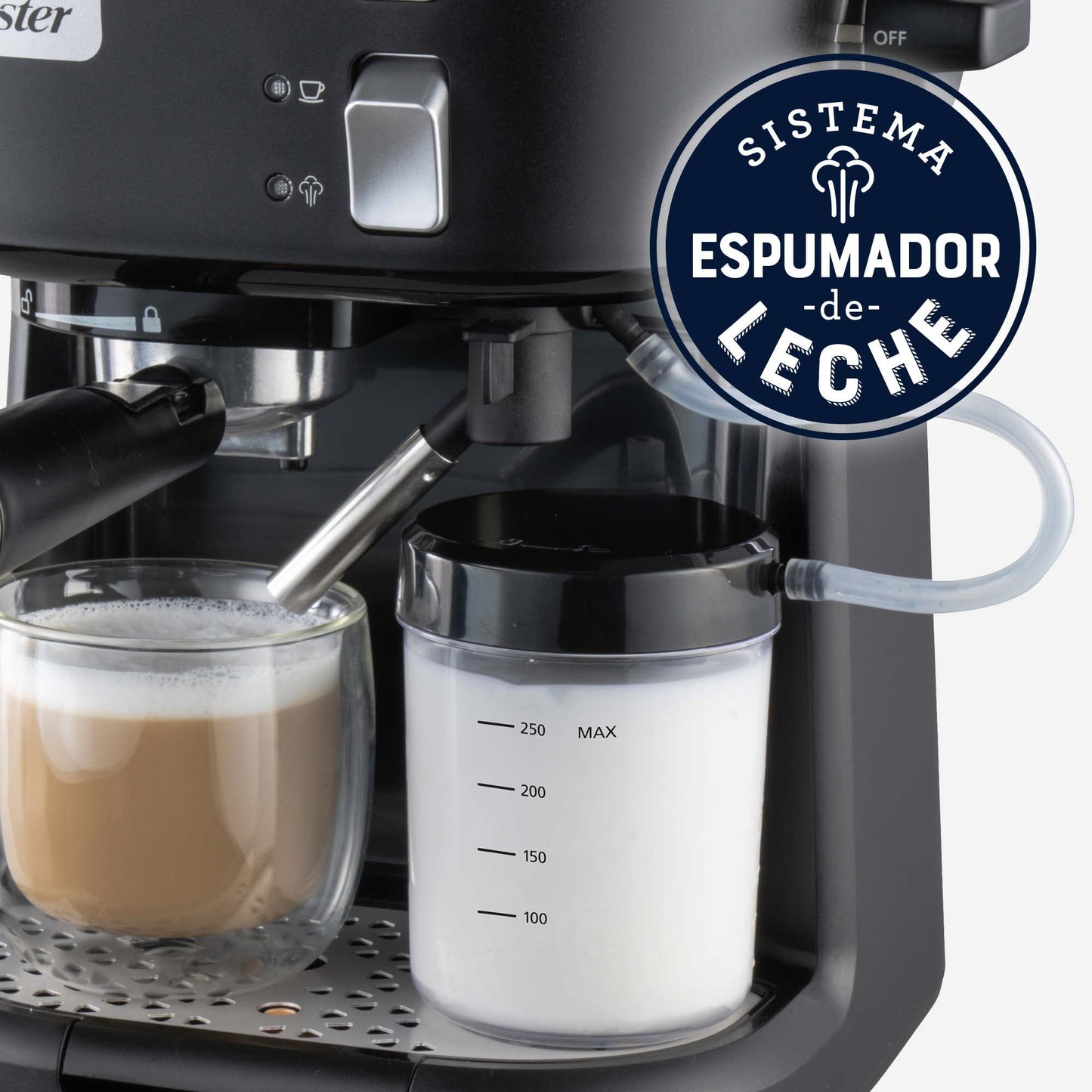 Cafetera Espresso Semi-Automática Oster Negra BVSTEM5501B