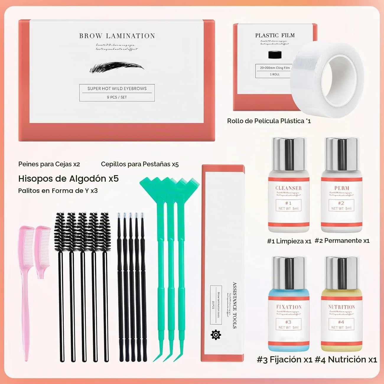 Kit de Laminación de Cejas, Kit Profesional de Levantamiento de Cejas