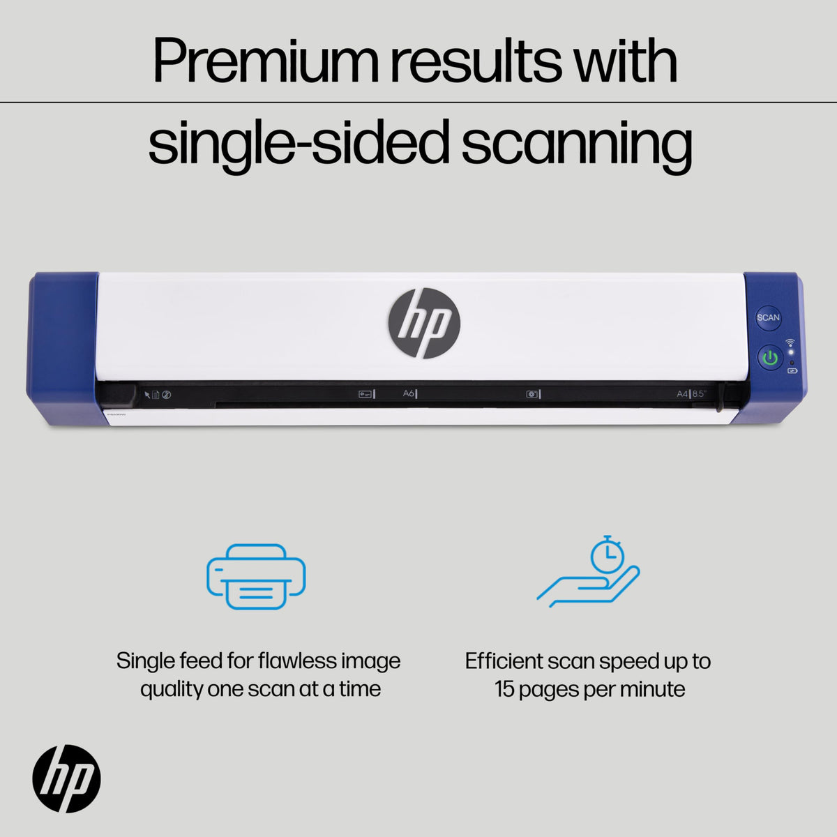 Escáner Portátil HP PS100W Wi-Fi para Computadora Portátil